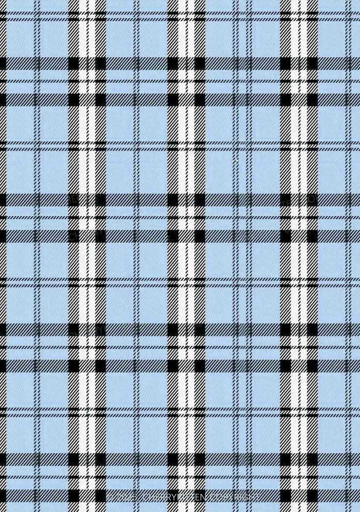 Light Blue Plaid Y2K Print Mini Layered Skirt Cherrykitten - Image 2