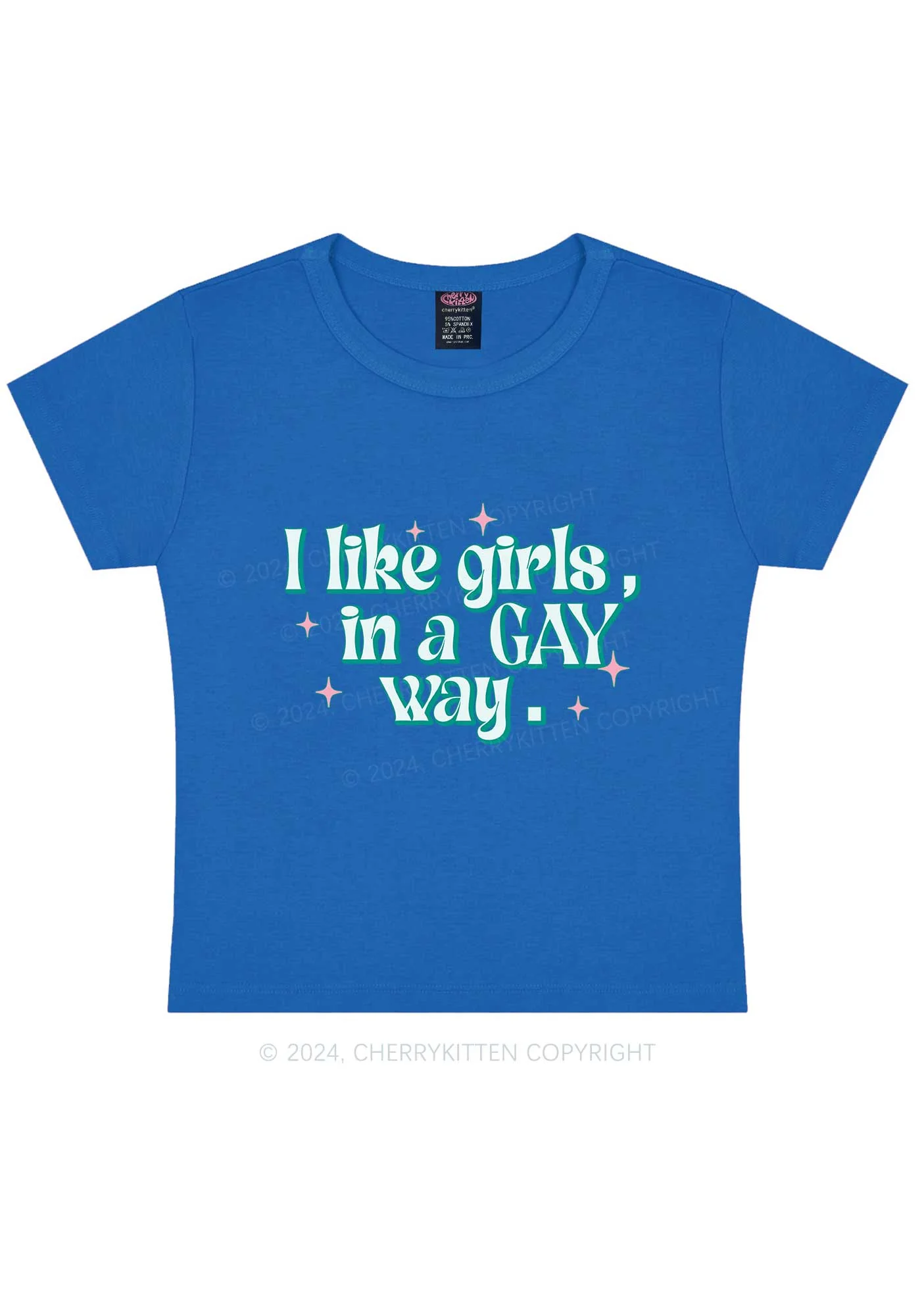 Like Girls In Gay Way Y2K Baby Tee Cherrykitten - Image 10