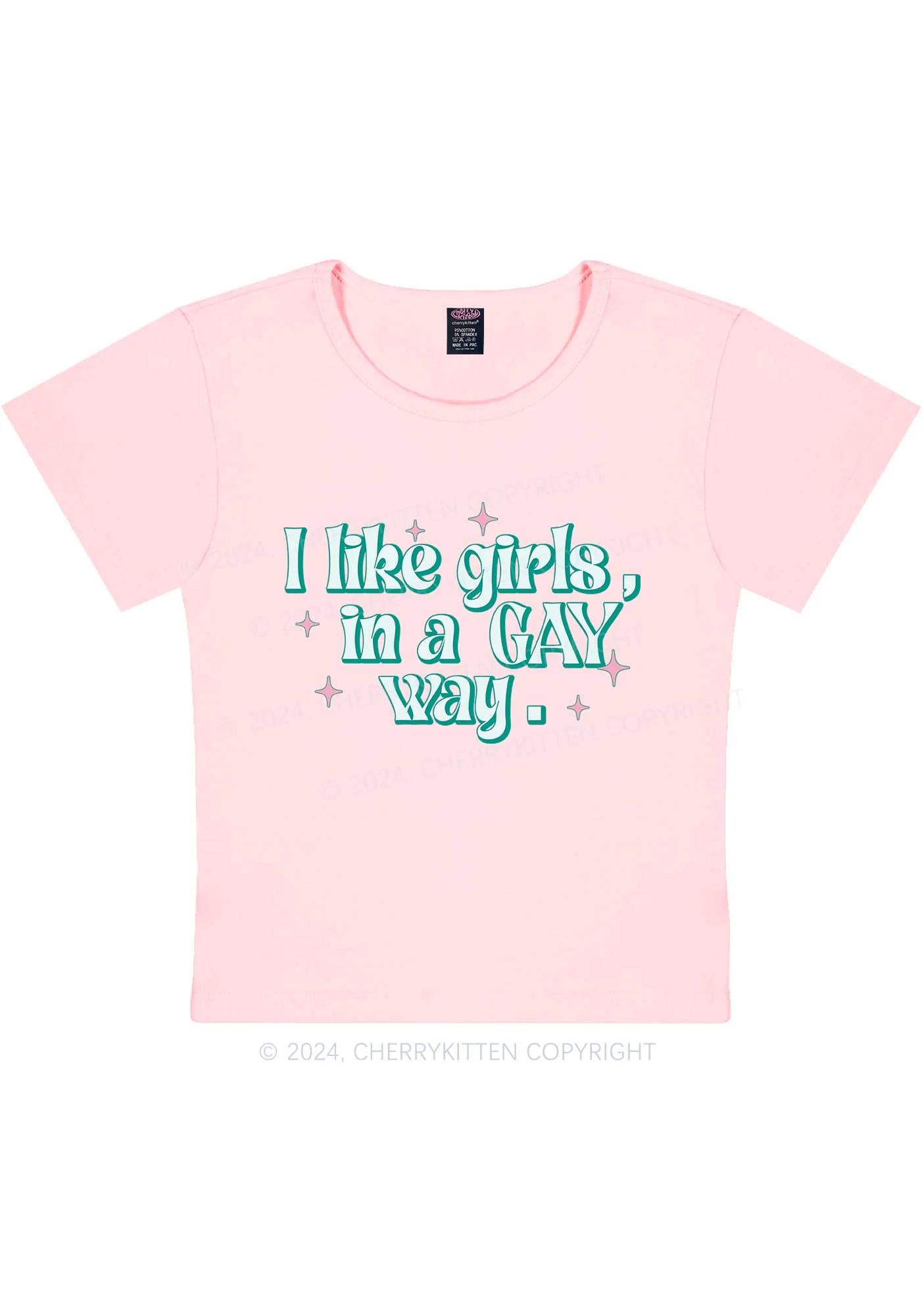 Like Girls In Gay Way Y2K Baby Tee Cherrykitten - Image 11