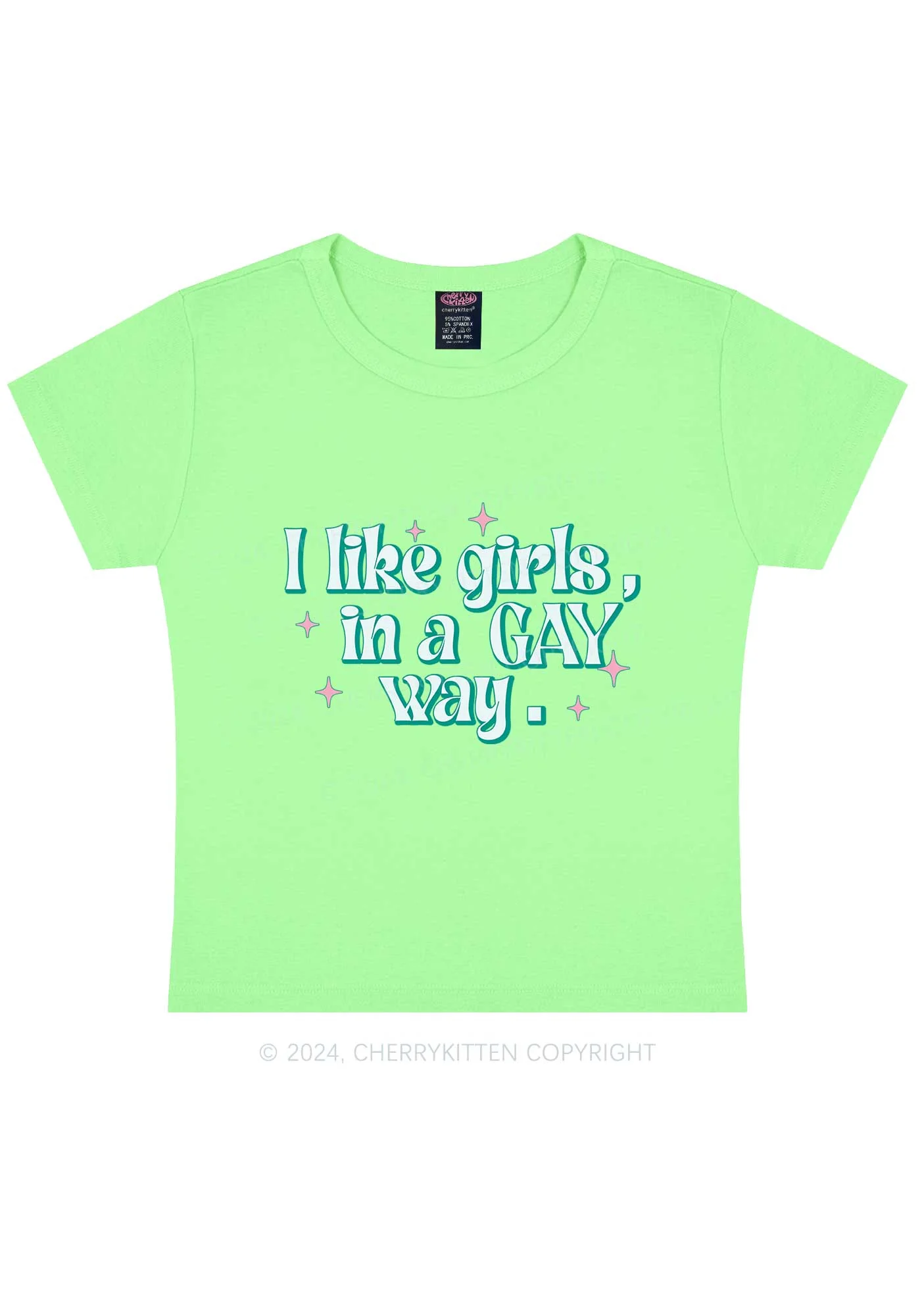 Like Girls In Gay Way Y2K Baby Tee Cherrykitten - Image 12