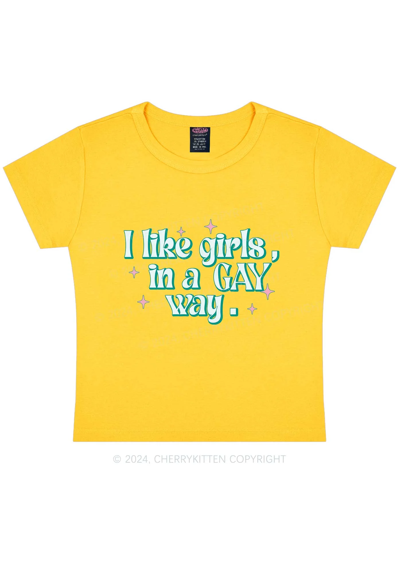Like Girls In Gay Way Y2K Baby Tee Cherrykitten - Image 8