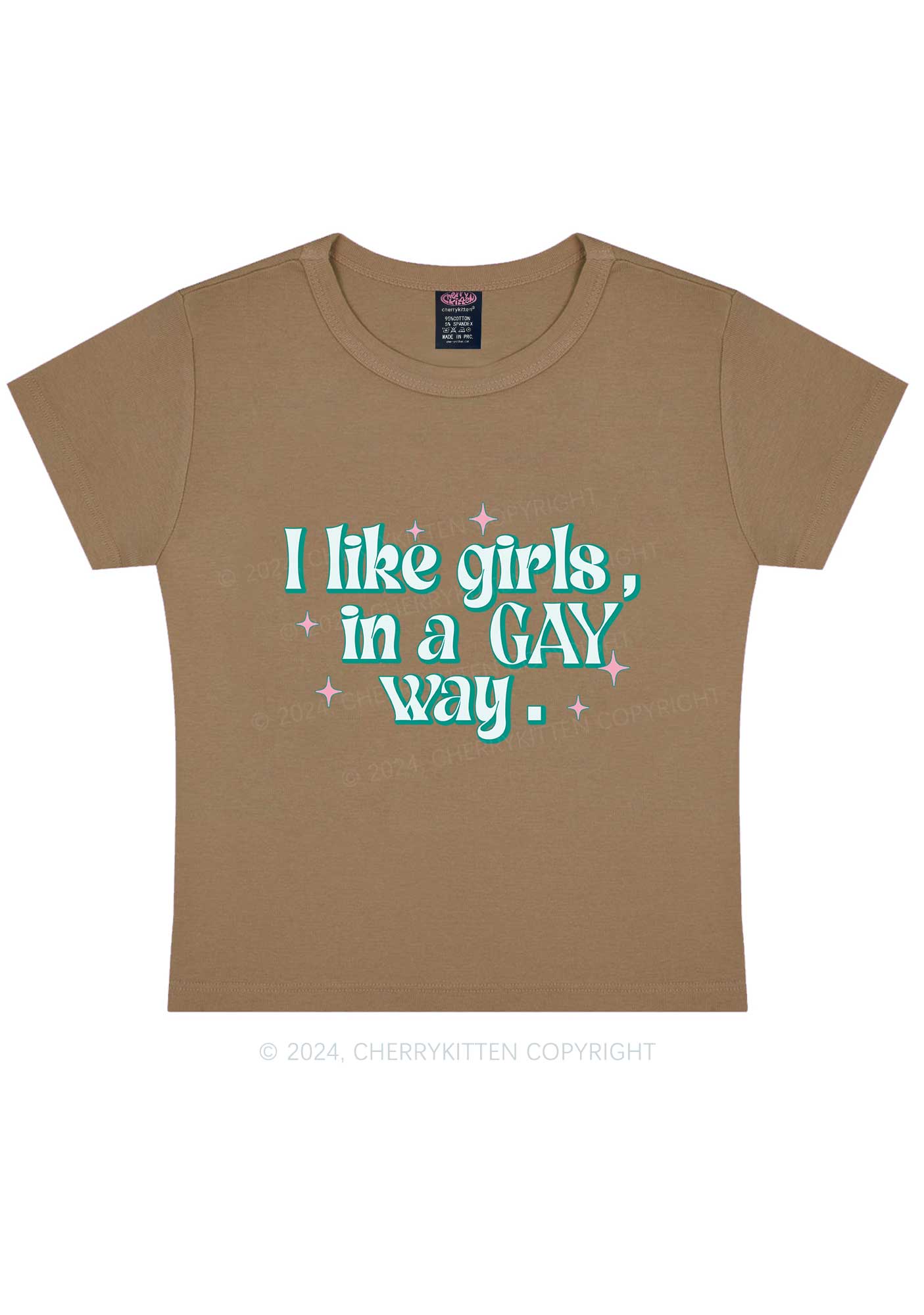 Like Girls In Gay Way Y2K Baby Tee Cherrykitten - Image 9