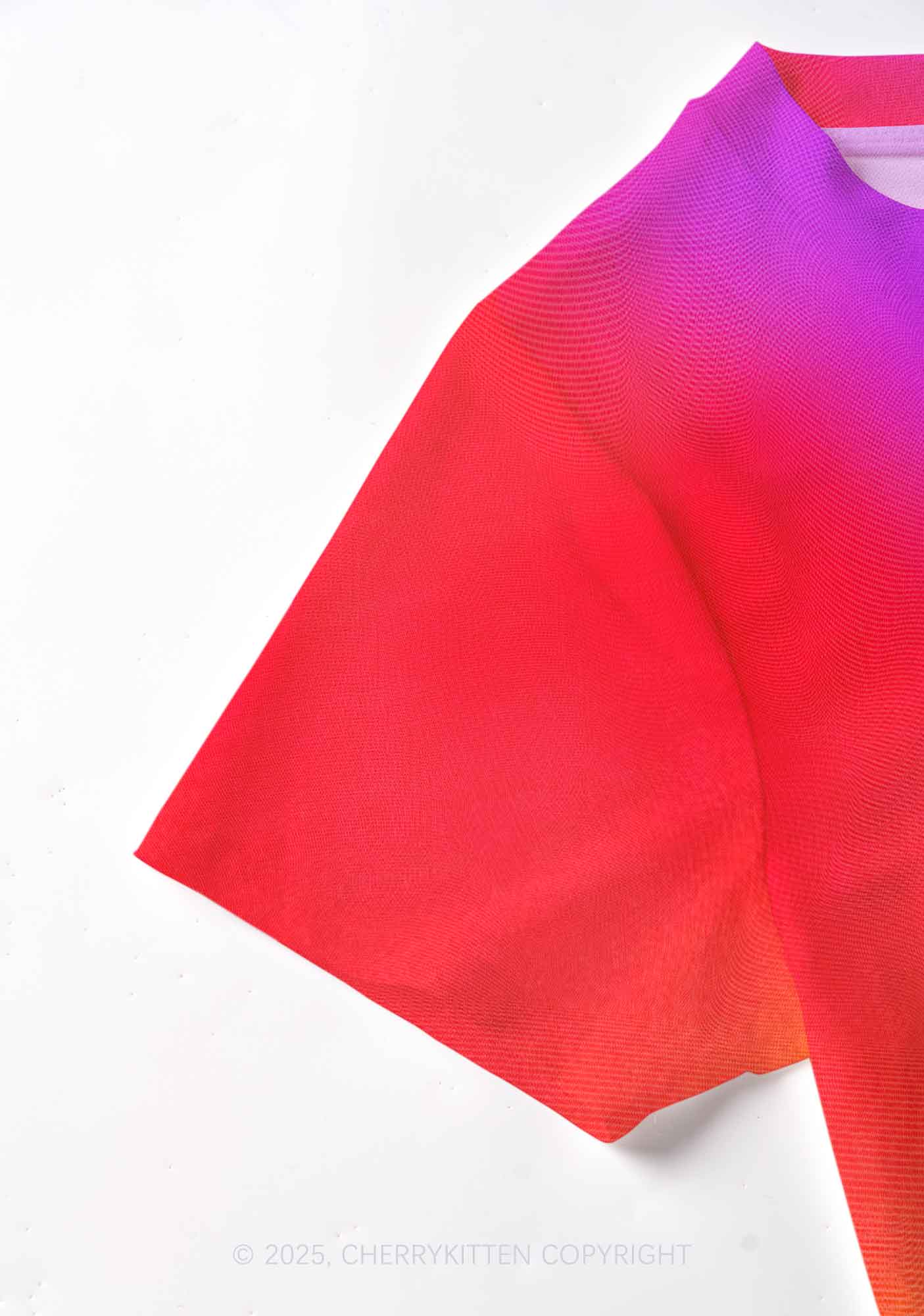 Lily in Rainbow Pride Y2K Mesh Crop Top Cherrykitten - Image 4