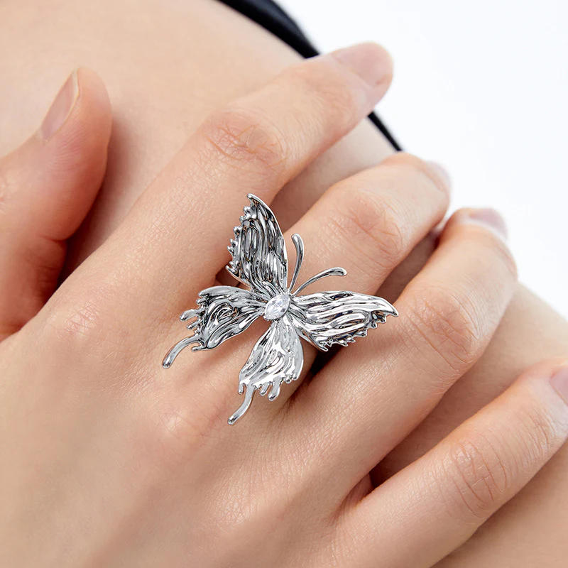 Liquified Butterfly Y2K Rings - Image 4