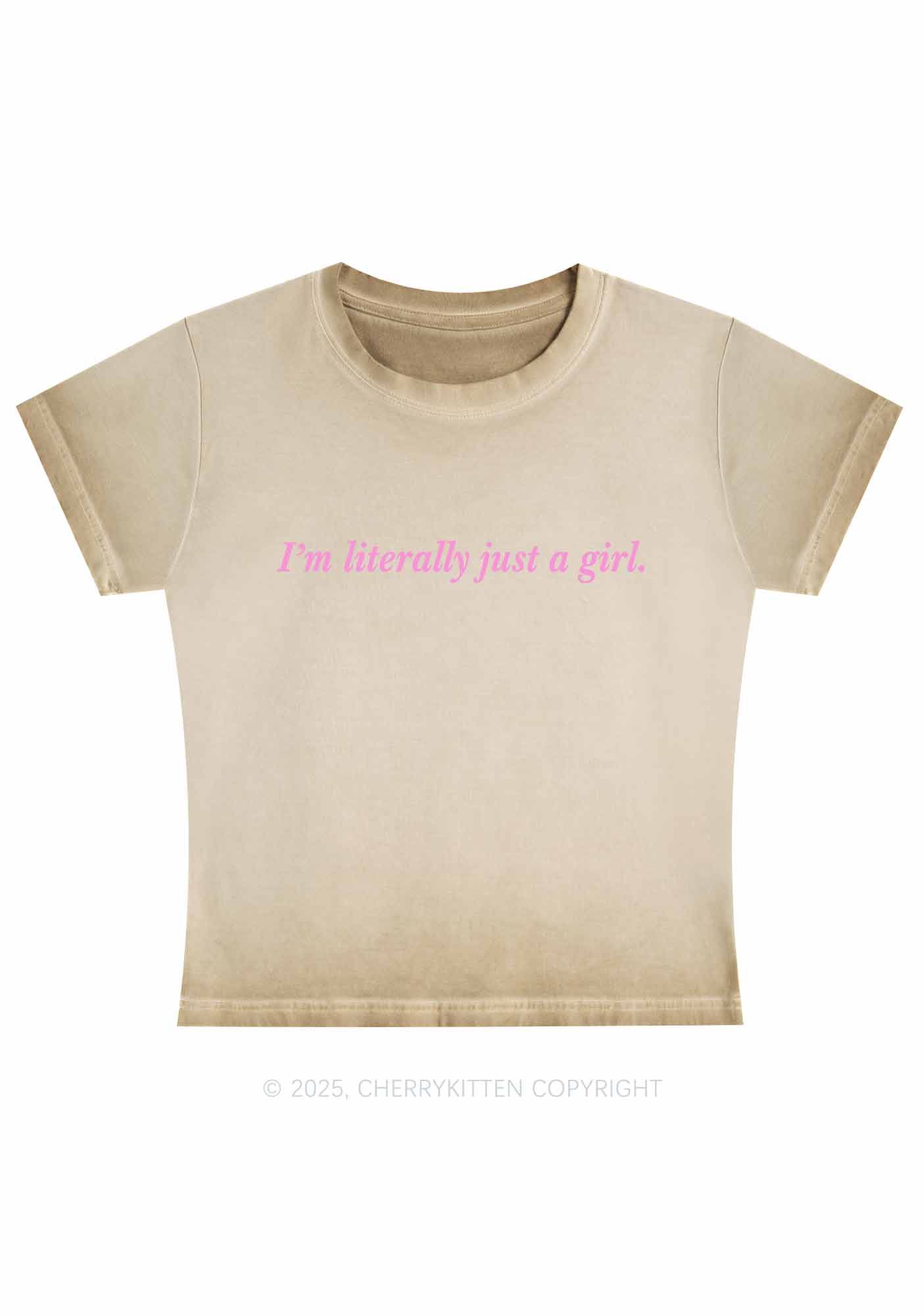 Literally Just A Girl Y2K Vintage Classic Tee Cherrykitten - Image 3