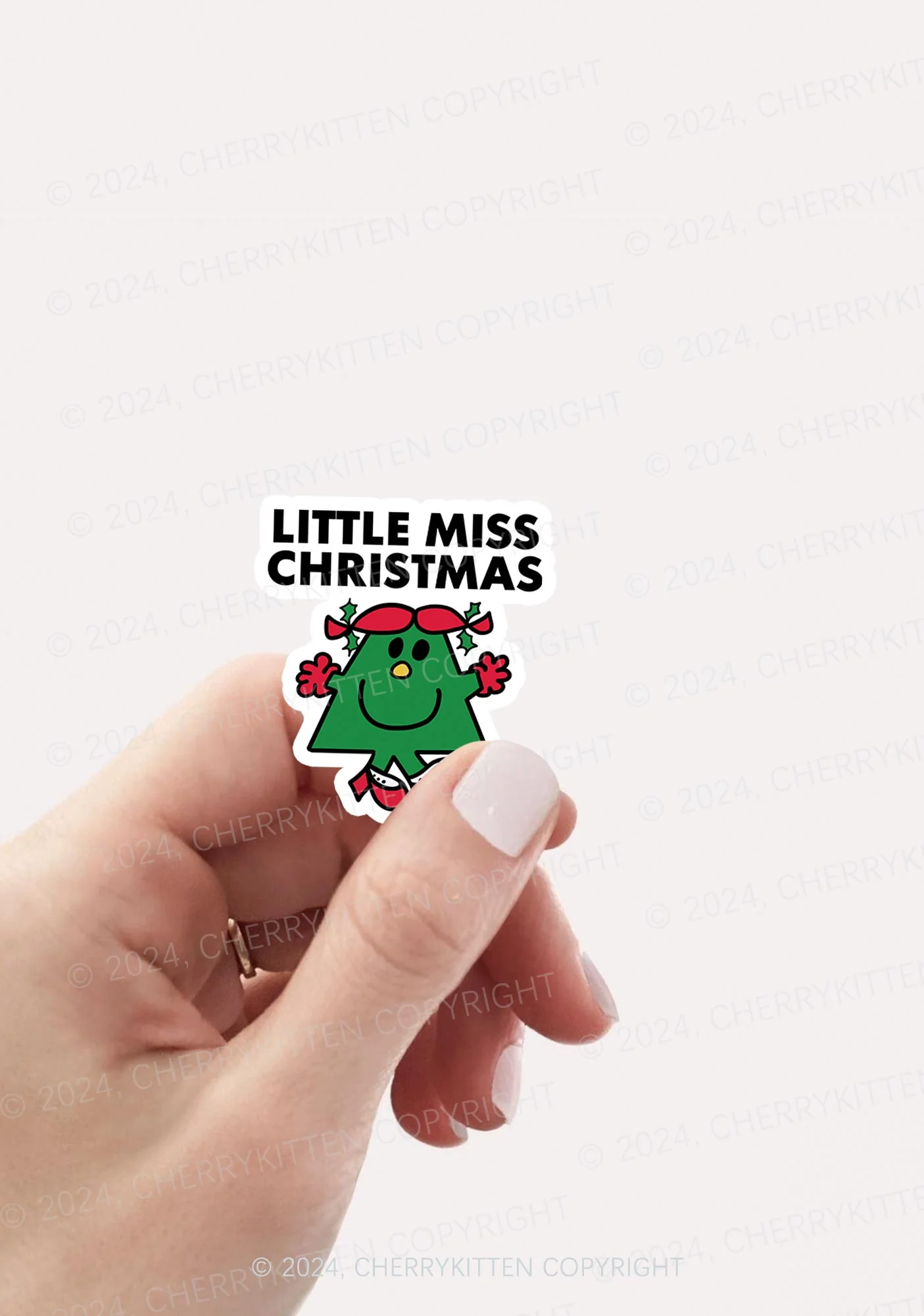 Little Miss Christmas 1Pc Y2K Sticker Cherrykitten - Image 2