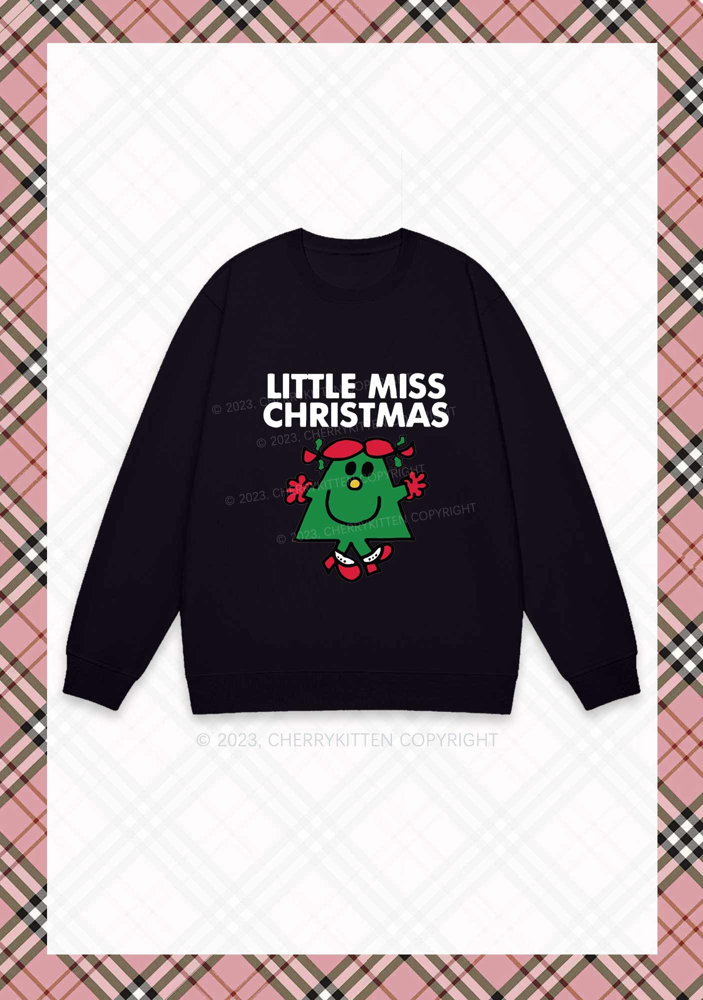 Little Miss Christmas Y2K Sweatshirt Cherrykitten - Image 3