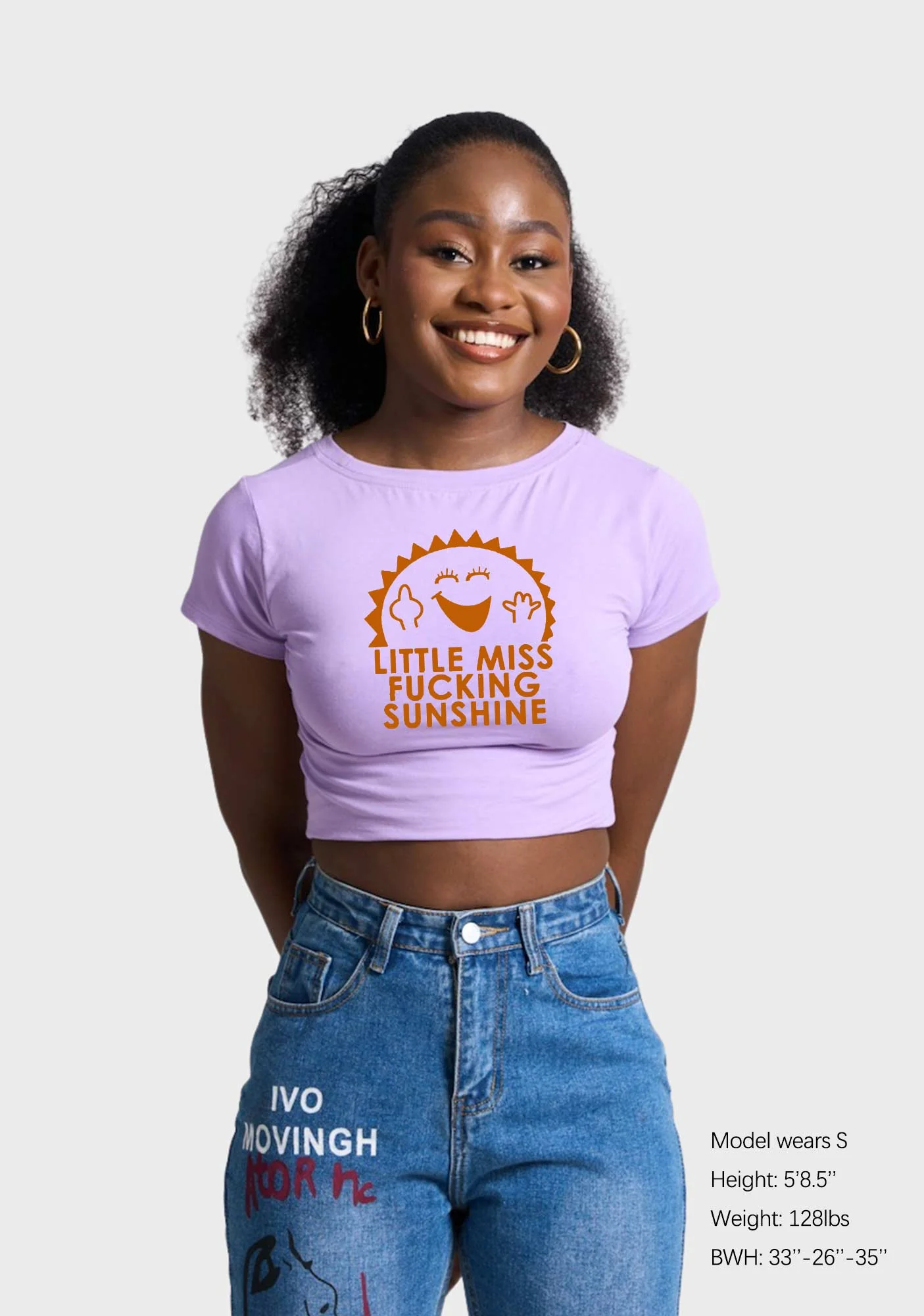 Little Miss Fxxking Sunshine Y2K Baby Tee - Image 2