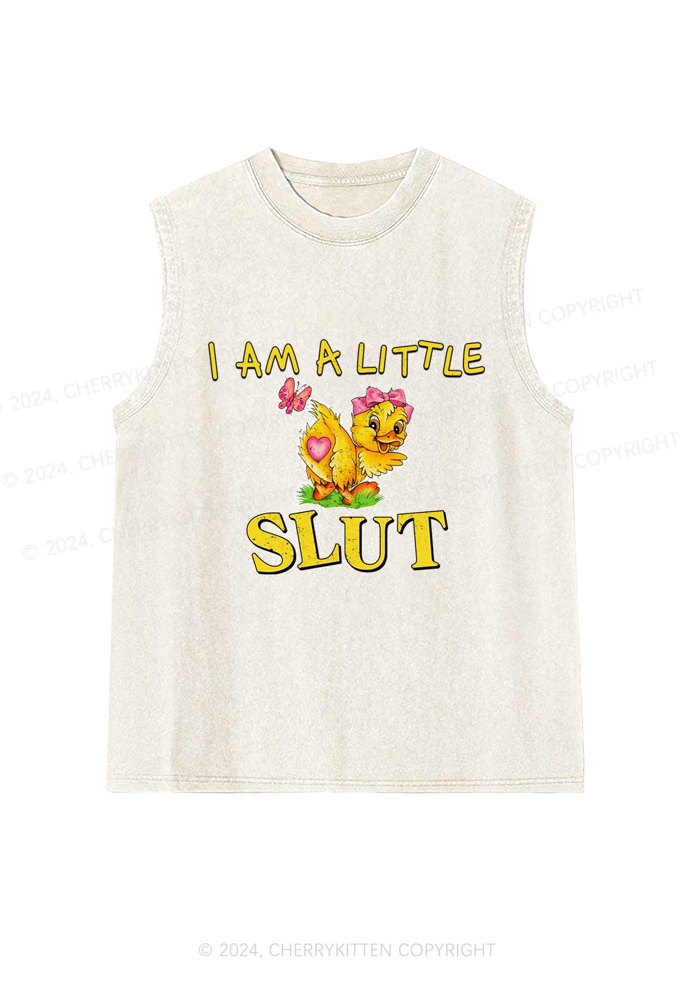 Little Slxt Y2K Washed Tank Cherrykitten - Image 4