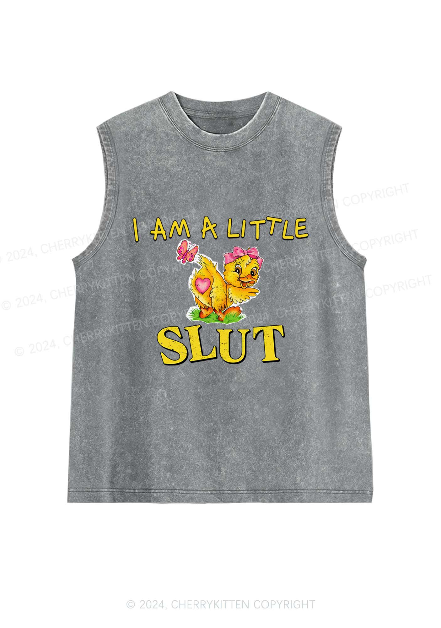 Little Slxt Y2K Washed Tank Cherrykitten - Image 5