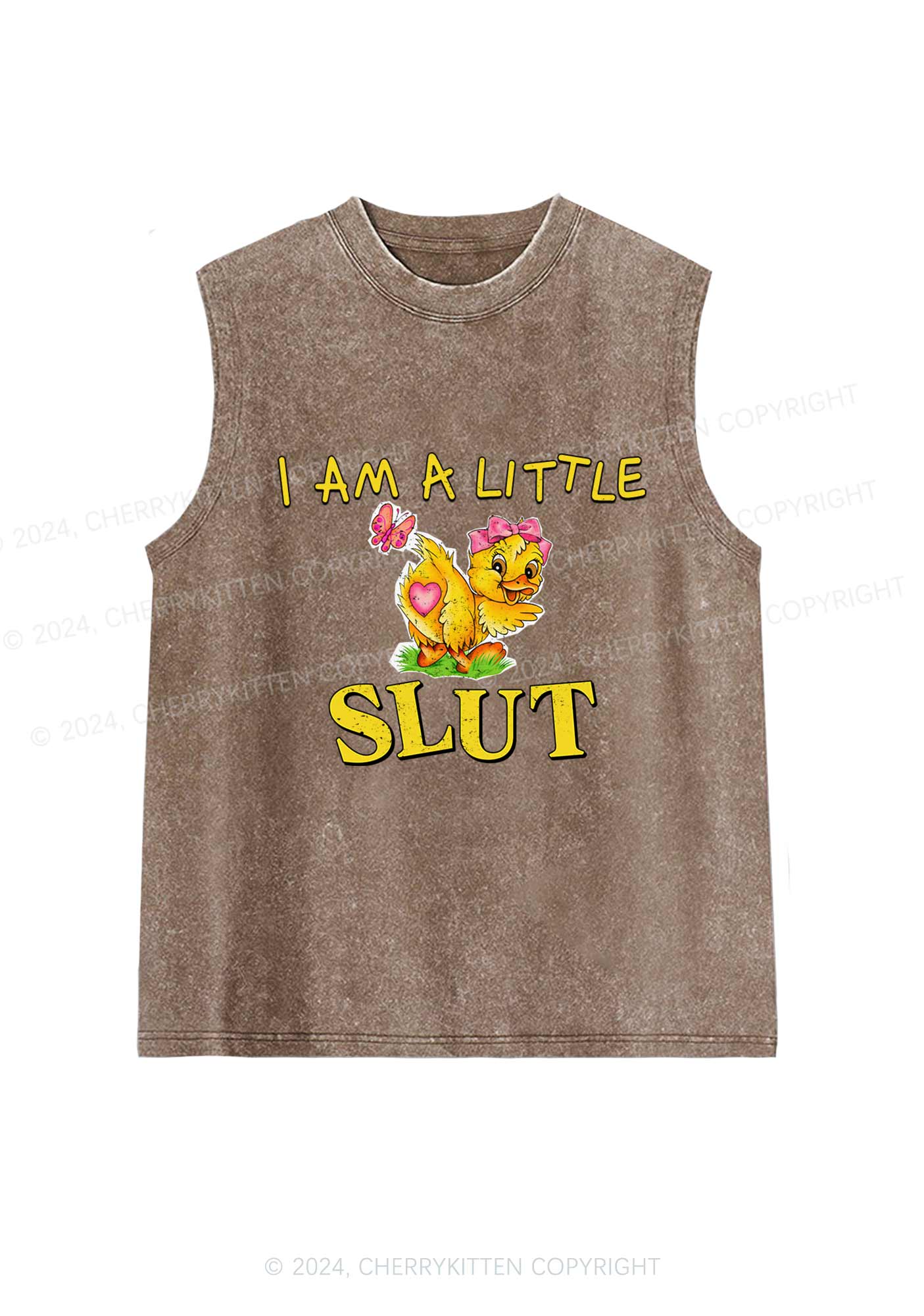 Little Slxt Y2K Washed Tank Cherrykitten - Image 6