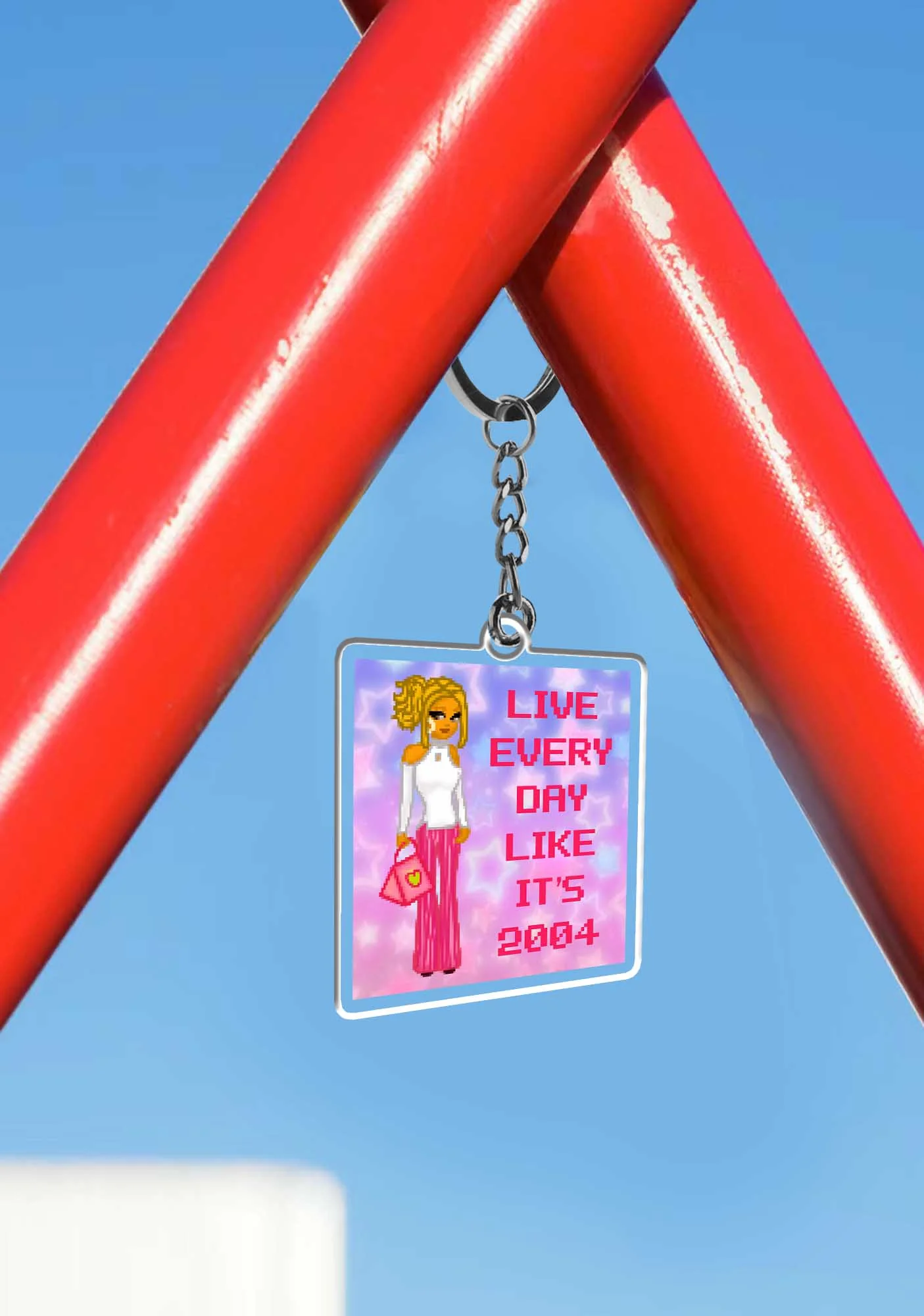 Live Every Day 1Pc Y2K Keychain Cherrykitten - Image 3