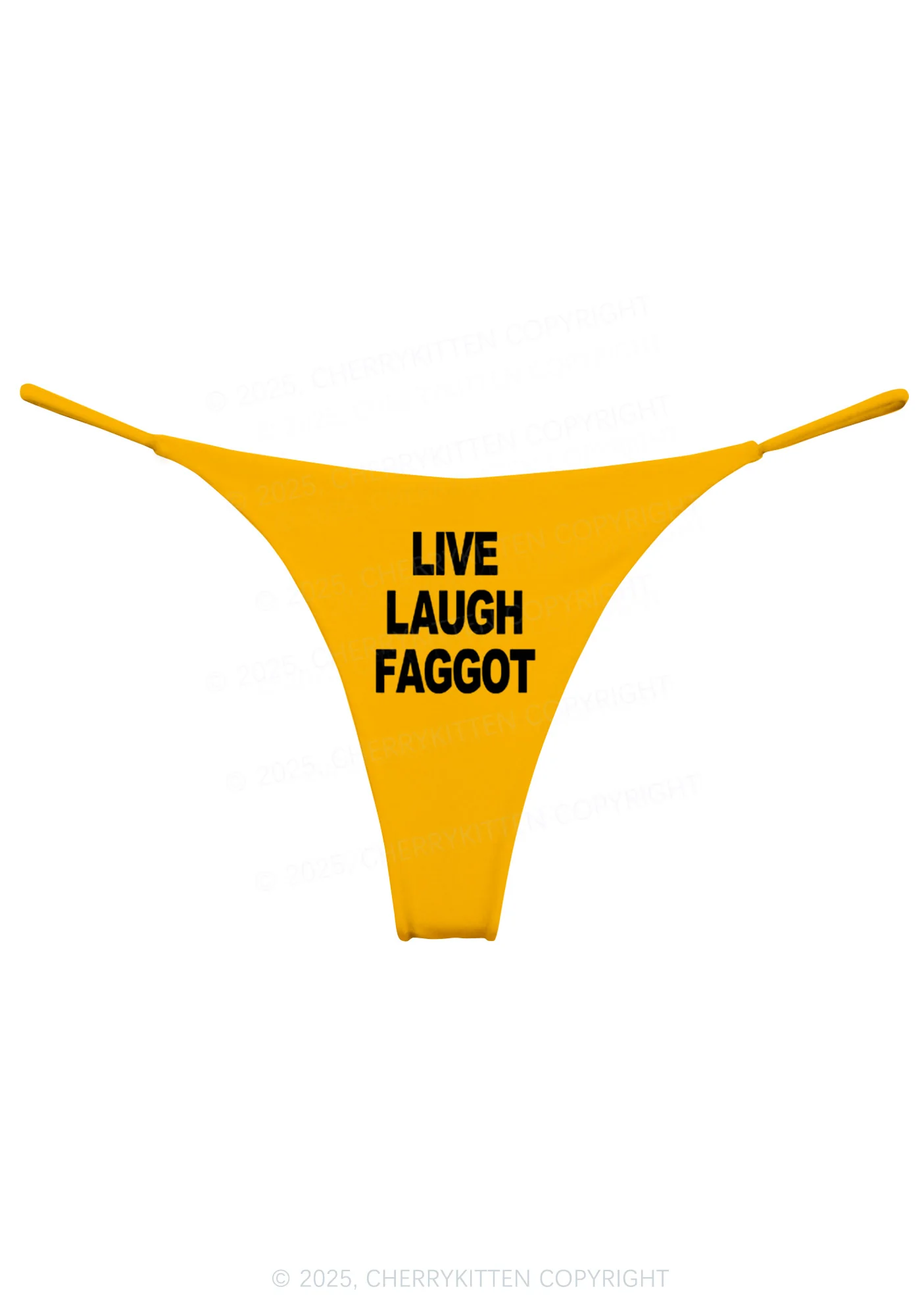 Live Laugh Faggot Pride Y2K Bikini String Thong Cherrykitten - Image 4