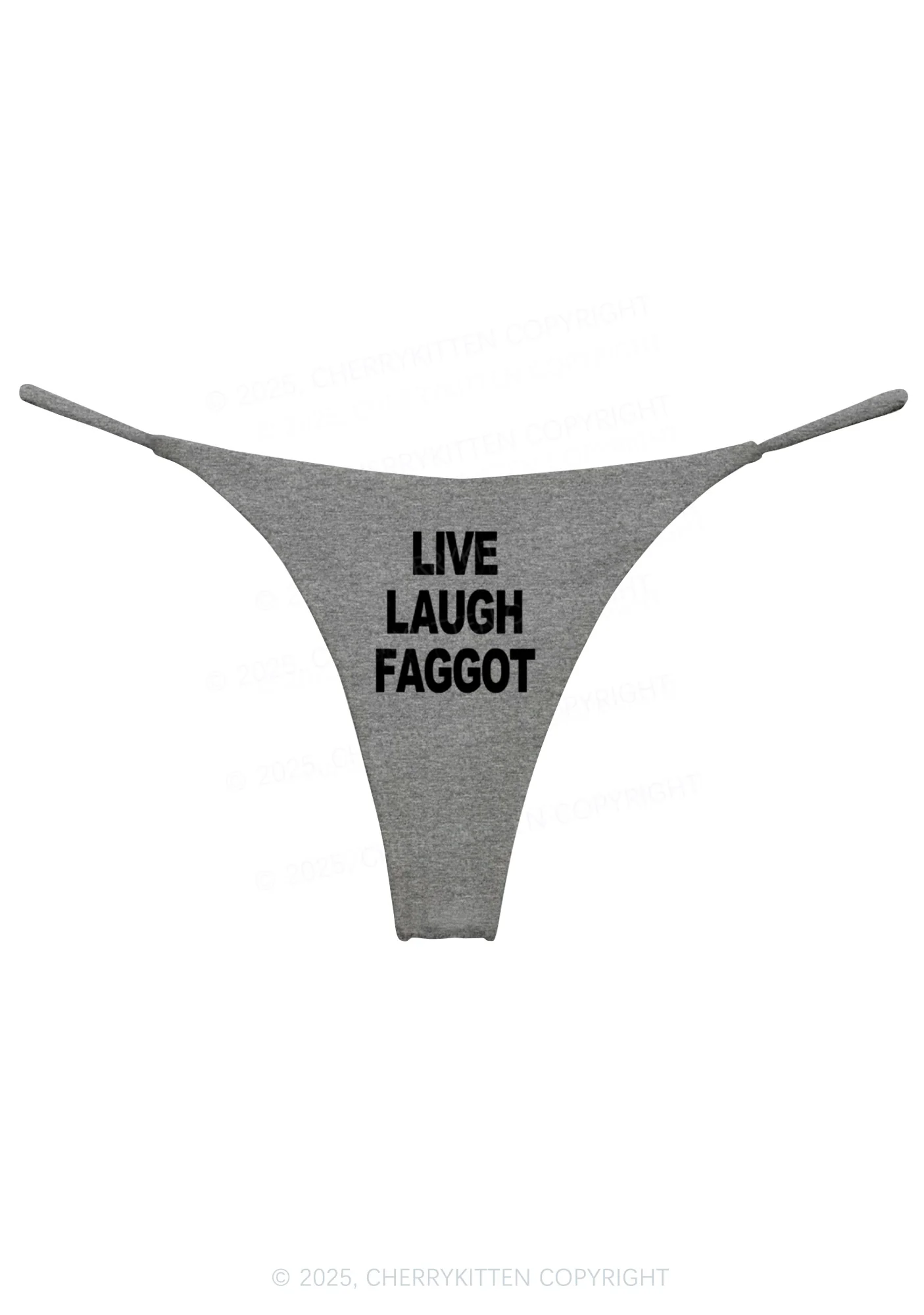 Live Laugh Faggot Pride Y2K Bikini String Thong Cherrykitten - Image 6