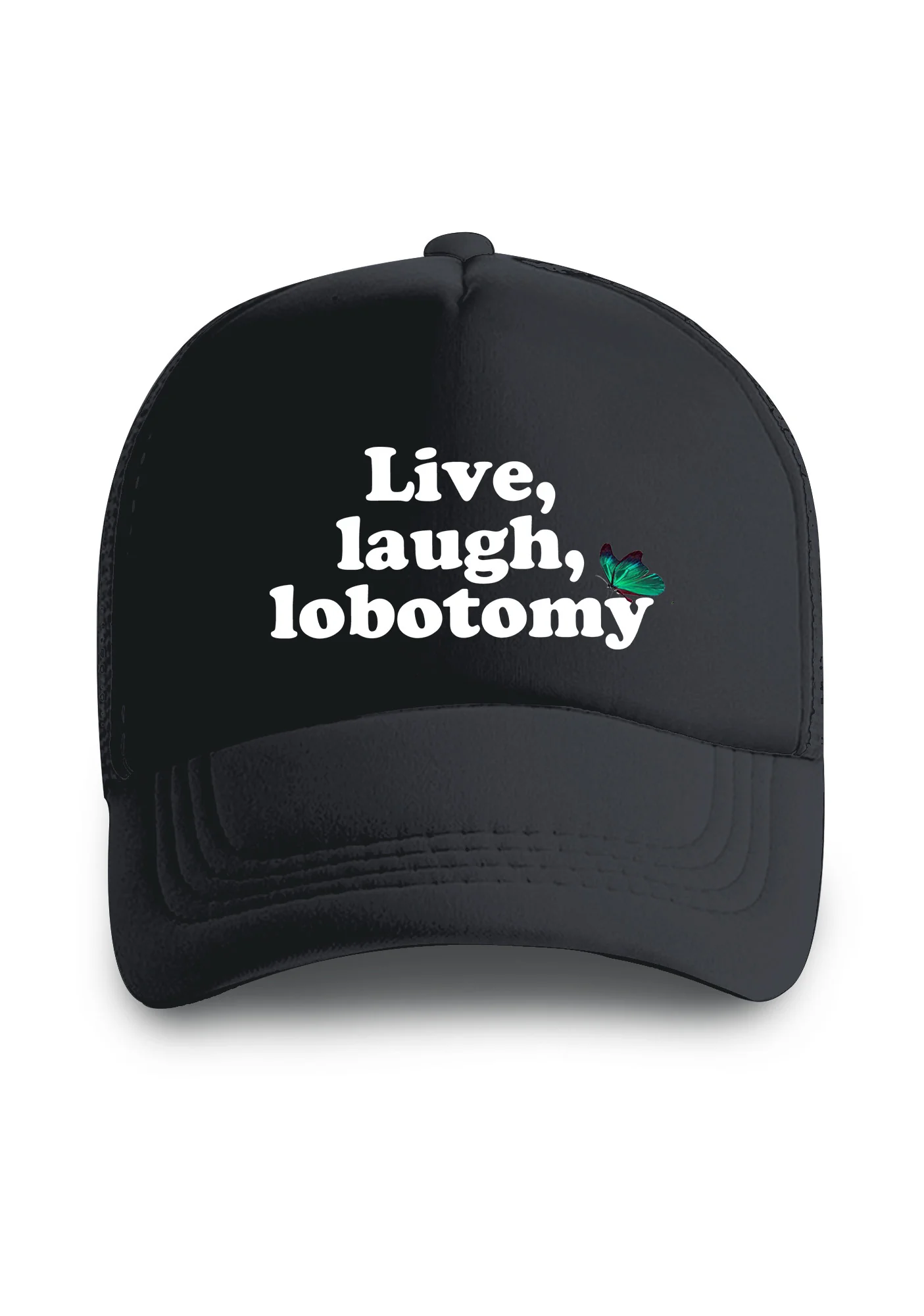 Live Laugh Lobotomy Trucker Hat - Image 3