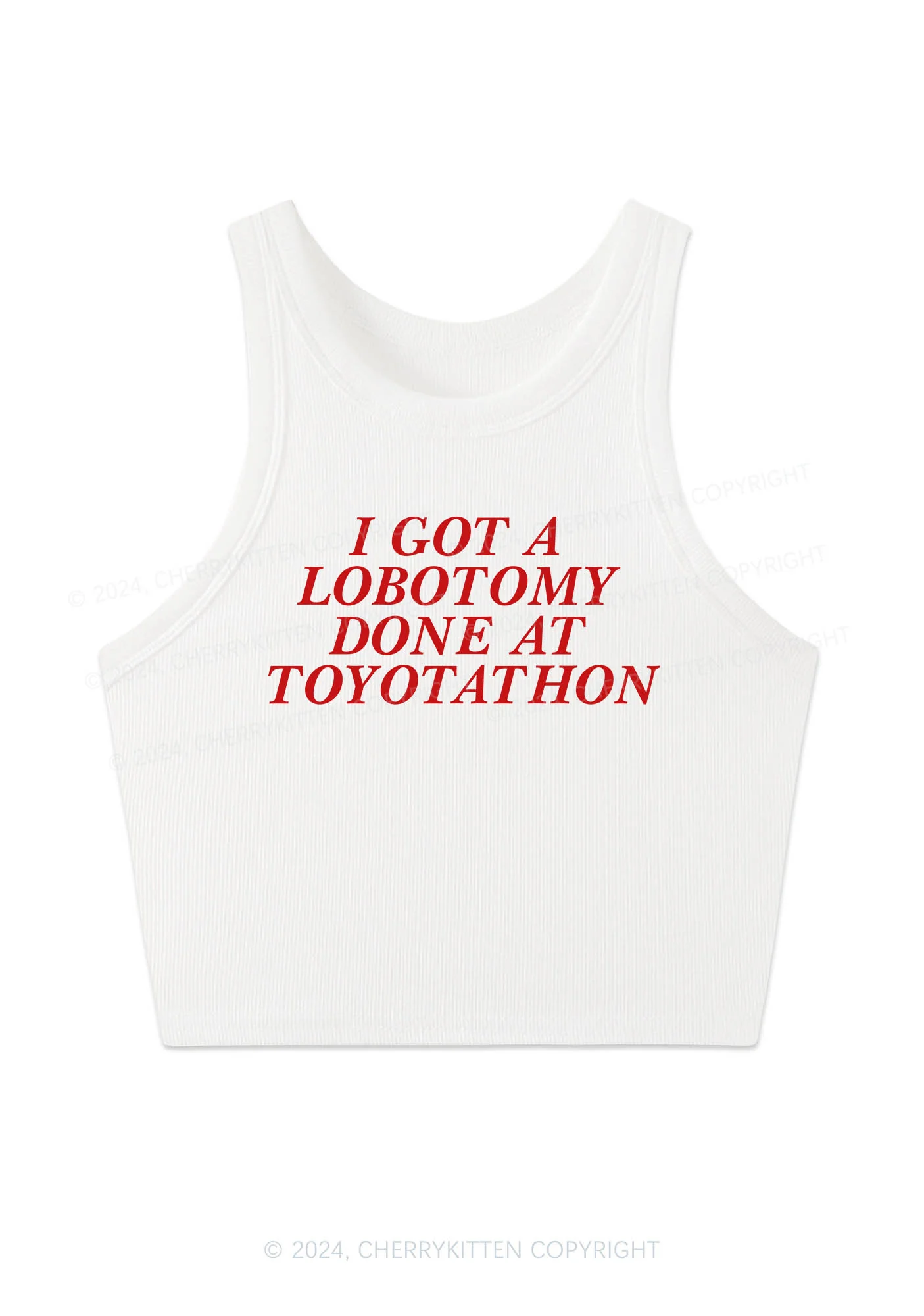 Lobotomy At Toyotathon Y2K Crop Tank Top Cherrykitten - Image 2