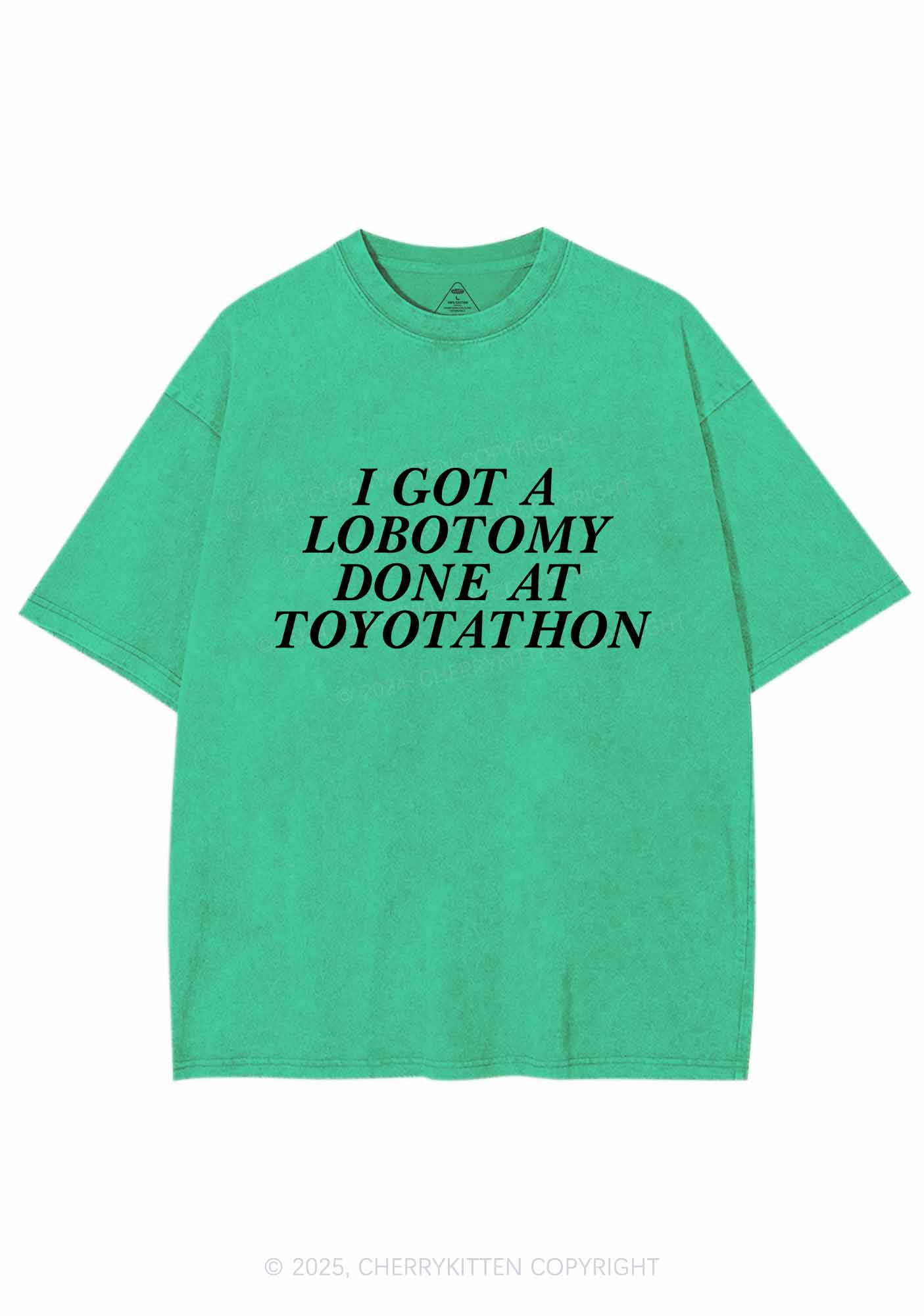 Lobotomy At Toyotathon Y2K Shirts Washed Tee Cherrykitten - Image 6
