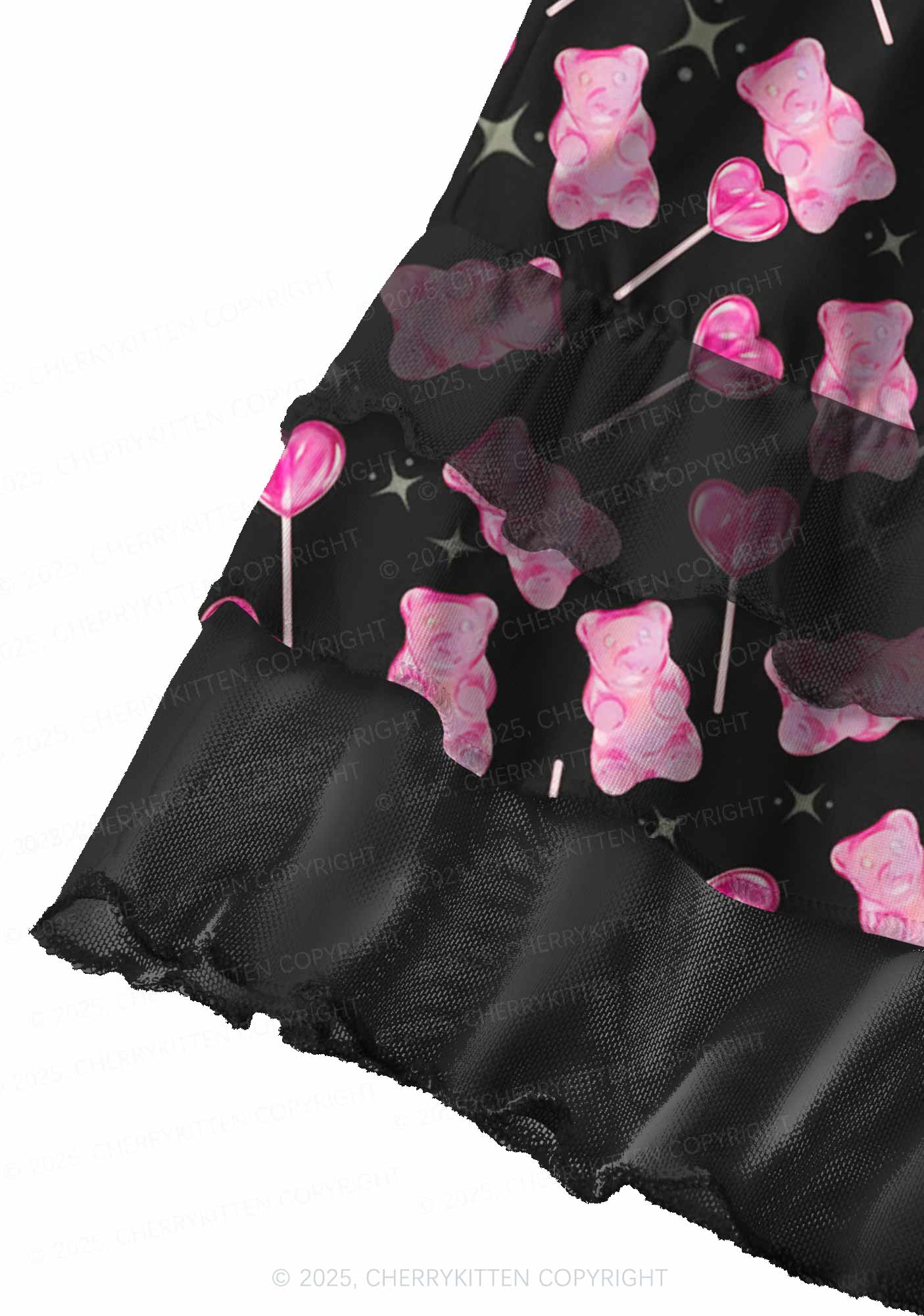 Lollipops Gummies Valentine's Day Y2K Print Mini Layered Skirt Cherrykitten - Image 2