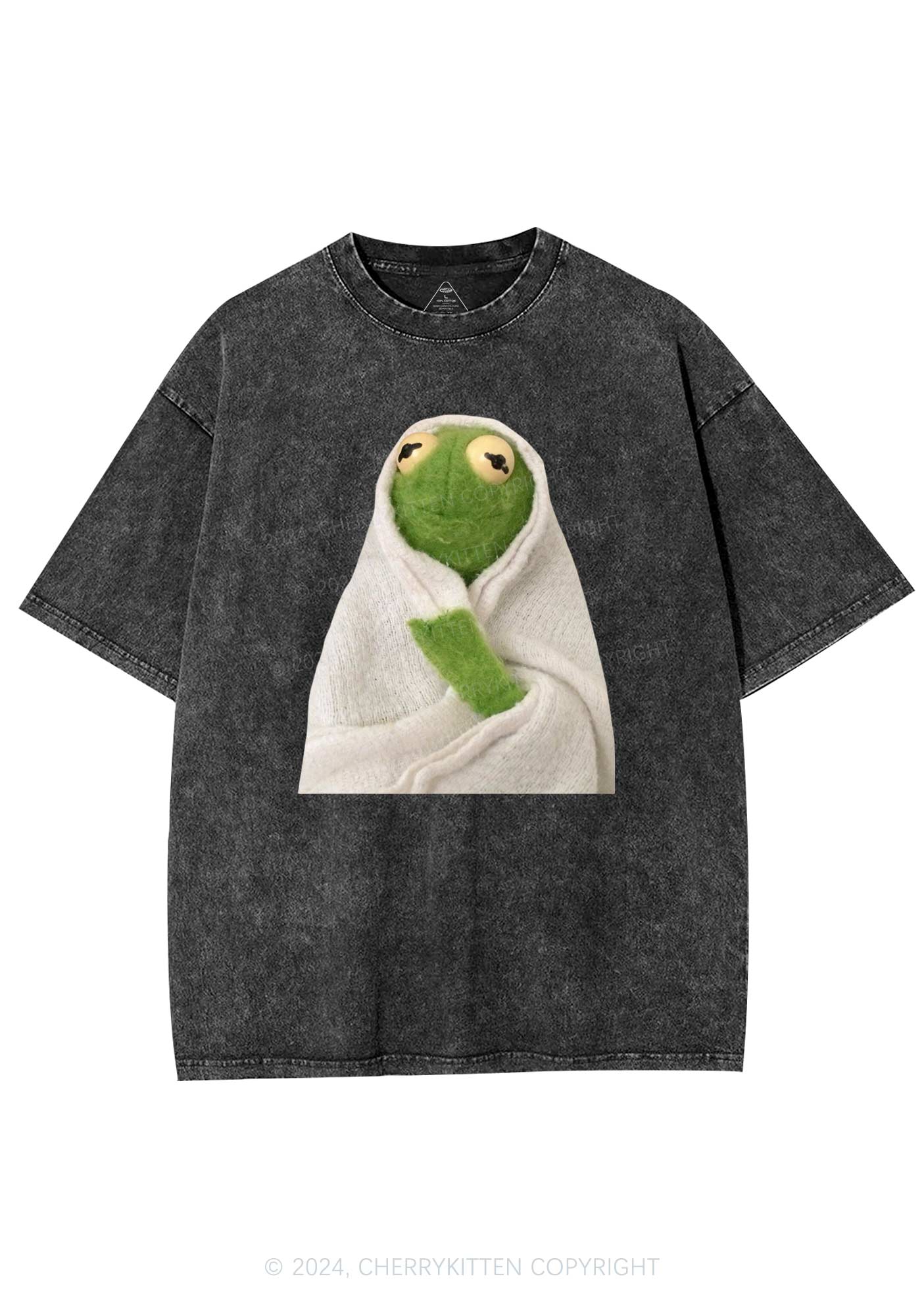 Lonely Frog Y2K Washed Tee Cherrykitten - Image 3