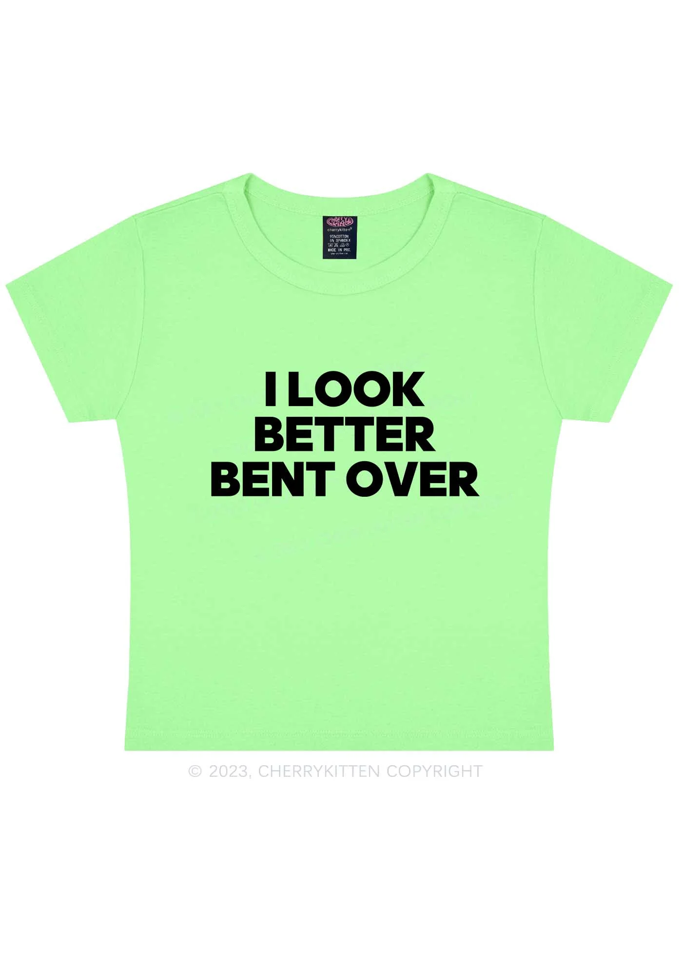 Look Better Bent Over Y2K Baby Tee Cherrykitten - Image 5