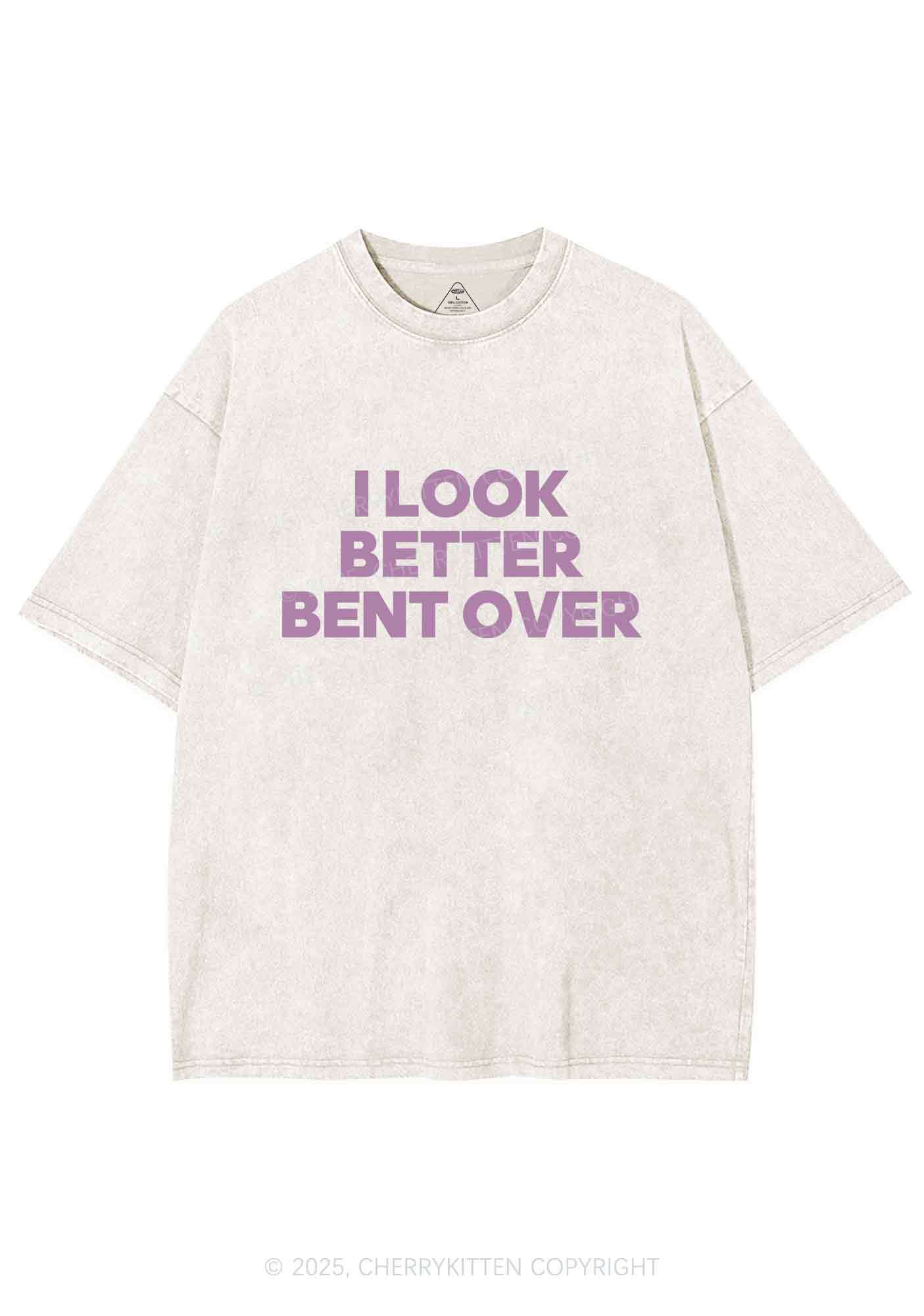 Look Better Bent Over Y2K Shirts Washed Tee Cherrykitten - Image 3