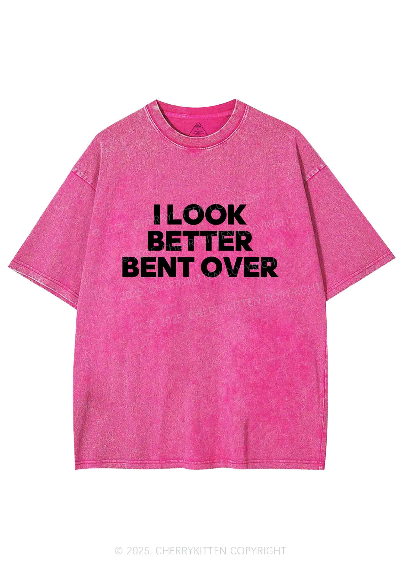 Look Better Bent Over Y2K Shirts Washed Tee Cherrykitten - Image 4