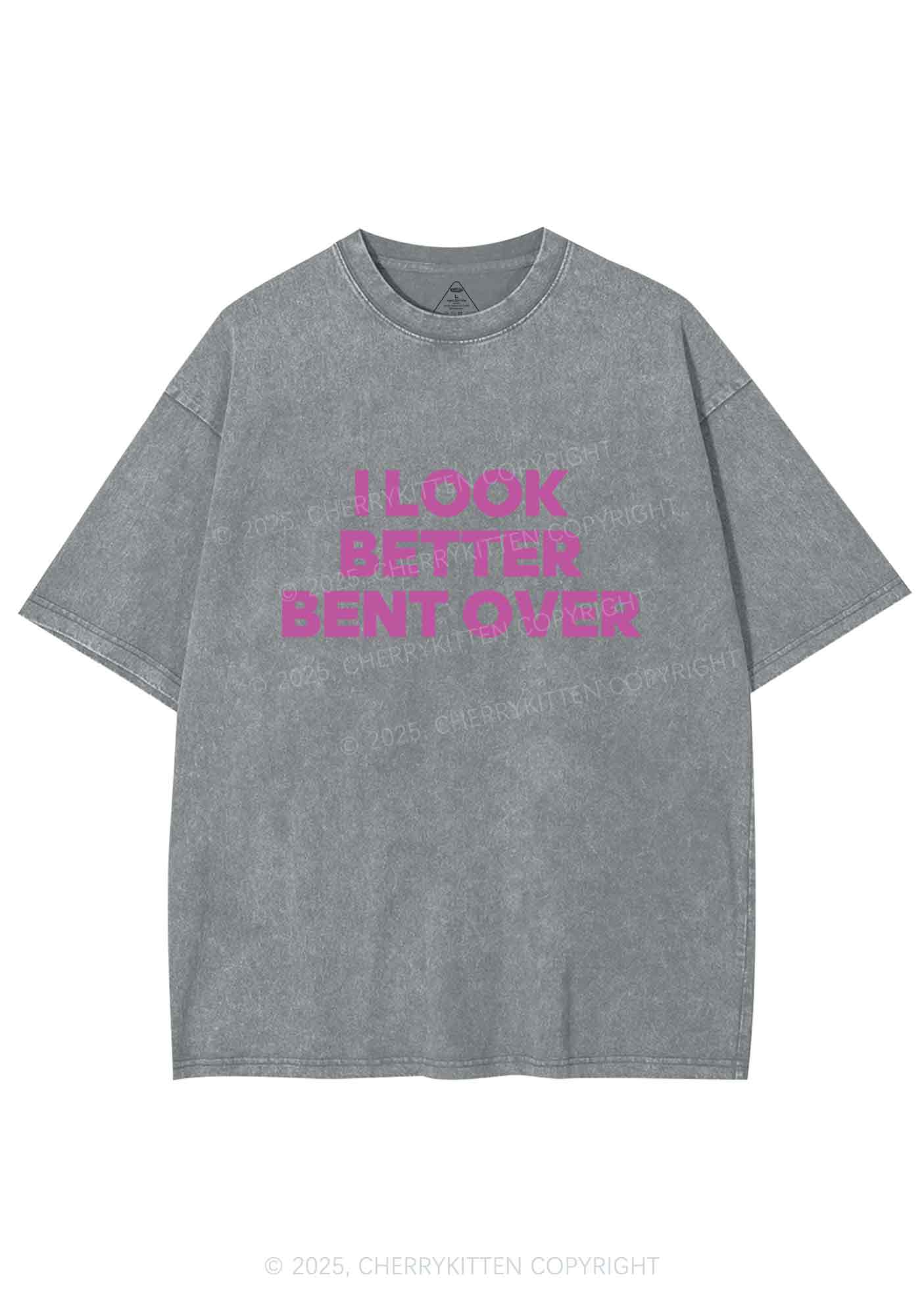 Look Better Bent Over Y2K Shirts Washed Tee Cherrykitten - Image 6