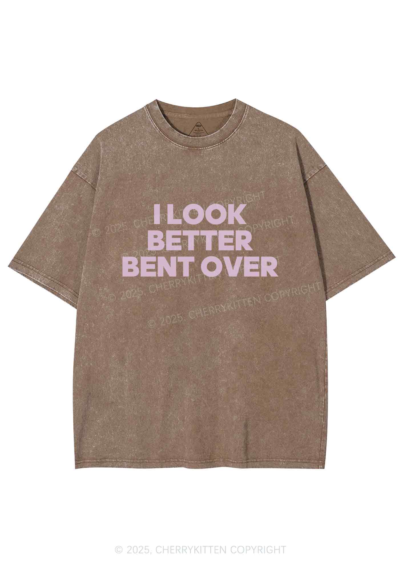 Look Better Bent Over Y2K Shirts Washed Tee Cherrykitten - Image 7