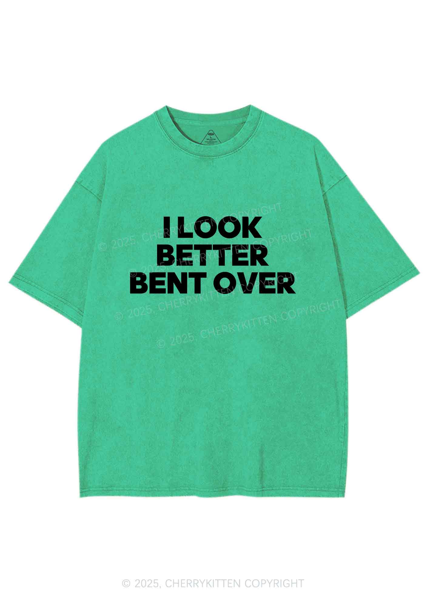 Look Better Bent Over Y2K Shirts Washed Tee Cherrykitten - Image 8