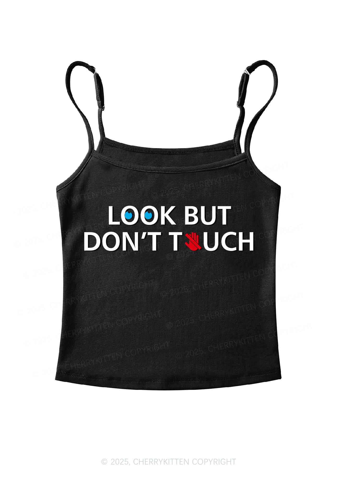 Look Dont Touch Y2K Spaghetti Strap Cami Cherrykitten - Image 3