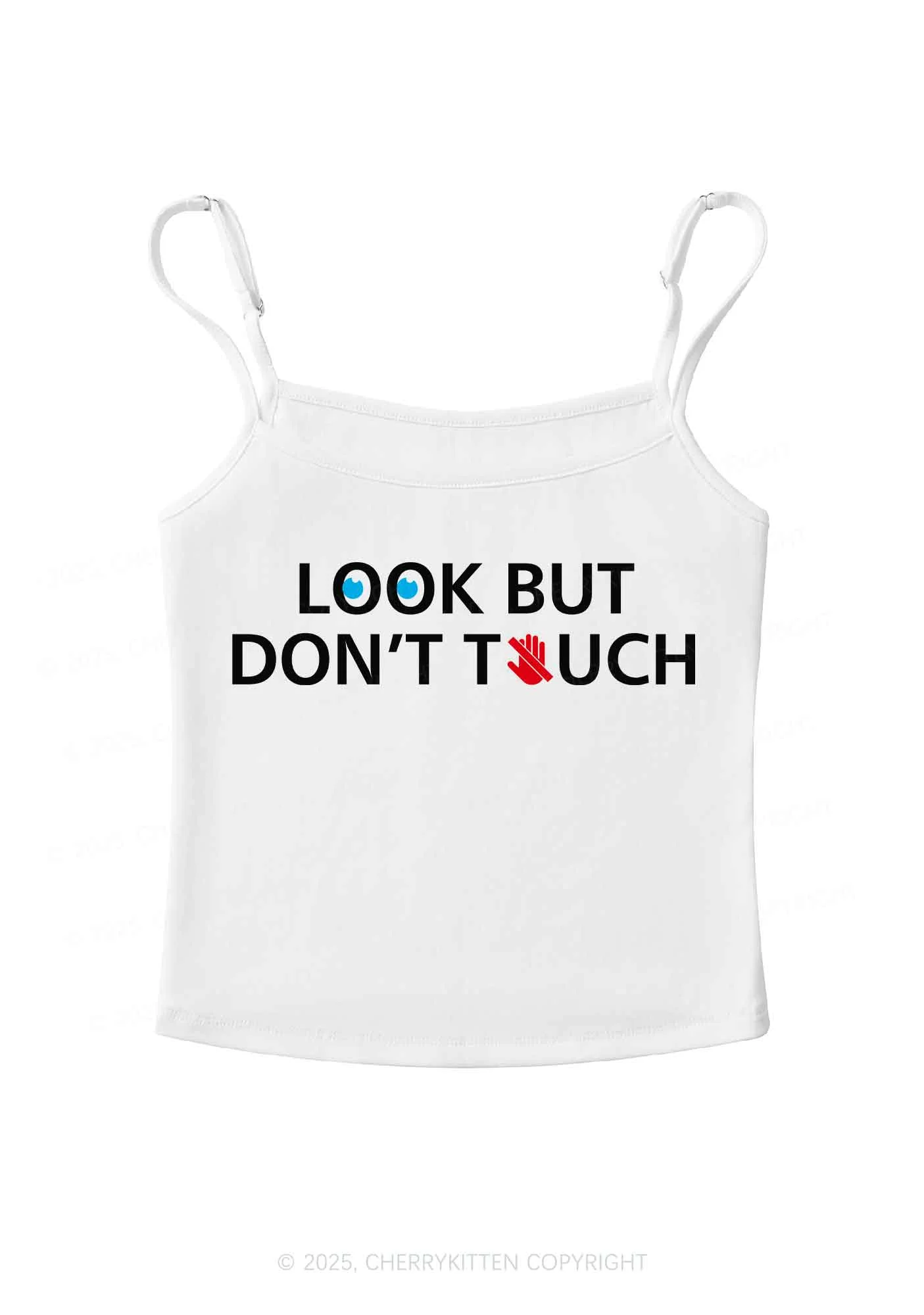 Look Dont Touch Y2K Spaghetti Strap Cami Cherrykitten - Image 4