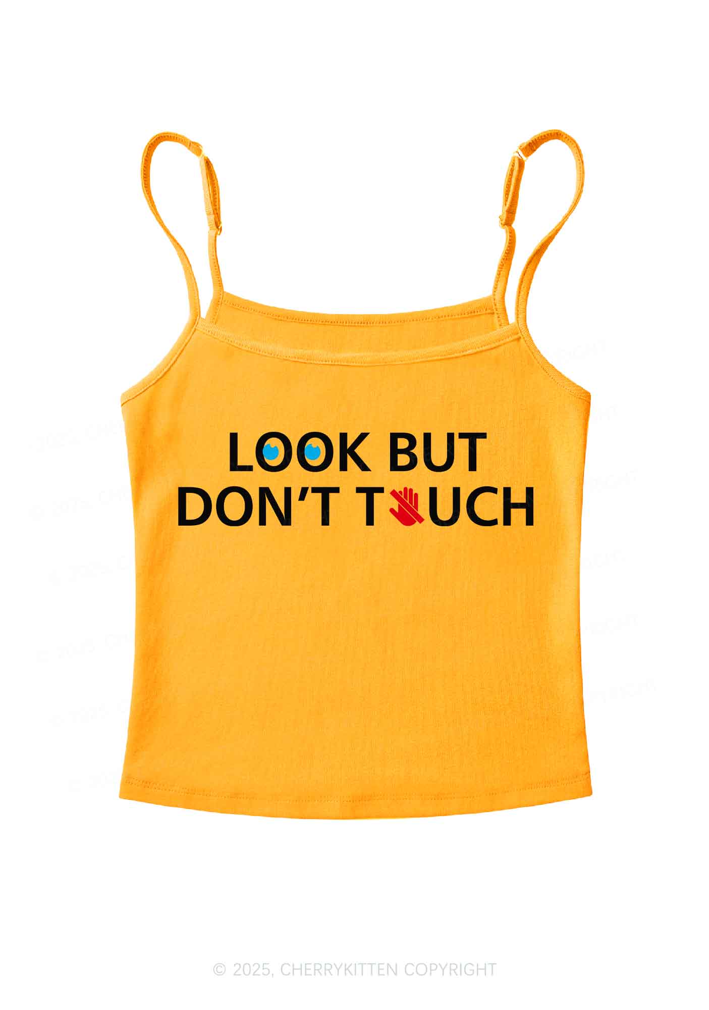 Look Dont Touch Y2K Spaghetti Strap Cami Cherrykitten - Image 5