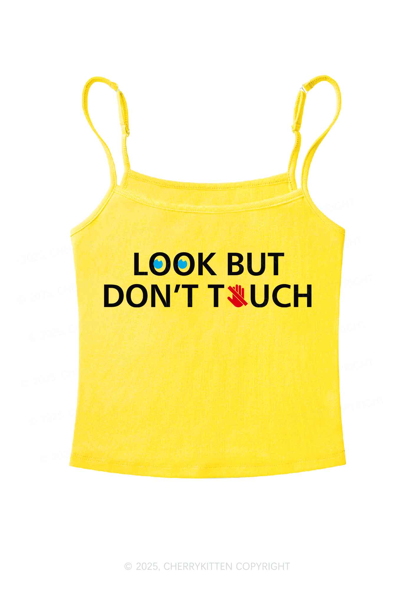 Look Dont Touch Y2K Spaghetti Strap Cami Cherrykitten - Image 6