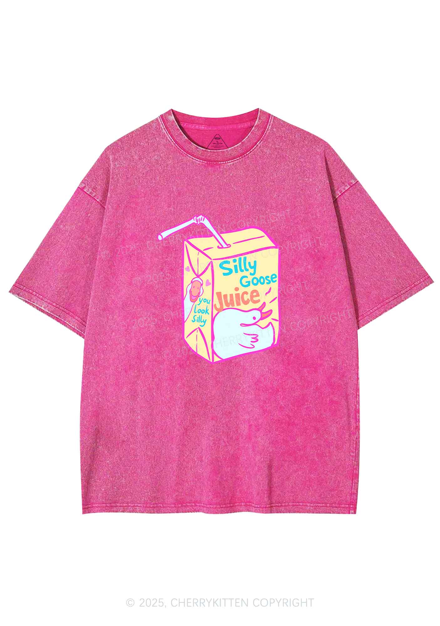 Look Silly Goose Juice Y2K Shirts Washed Tee Cherrykitten - Image 3