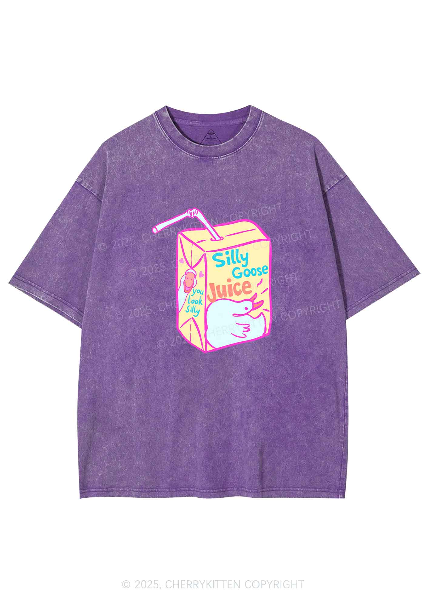 Look Silly Goose Juice Y2K Shirts Washed Tee Cherrykitten - Image 5