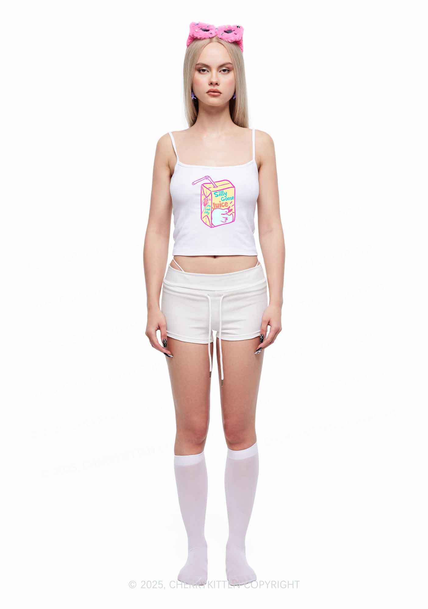 Look Silly Goose Juice Y2K Spaghetti Strap Cami Cherrykitten - Image 2