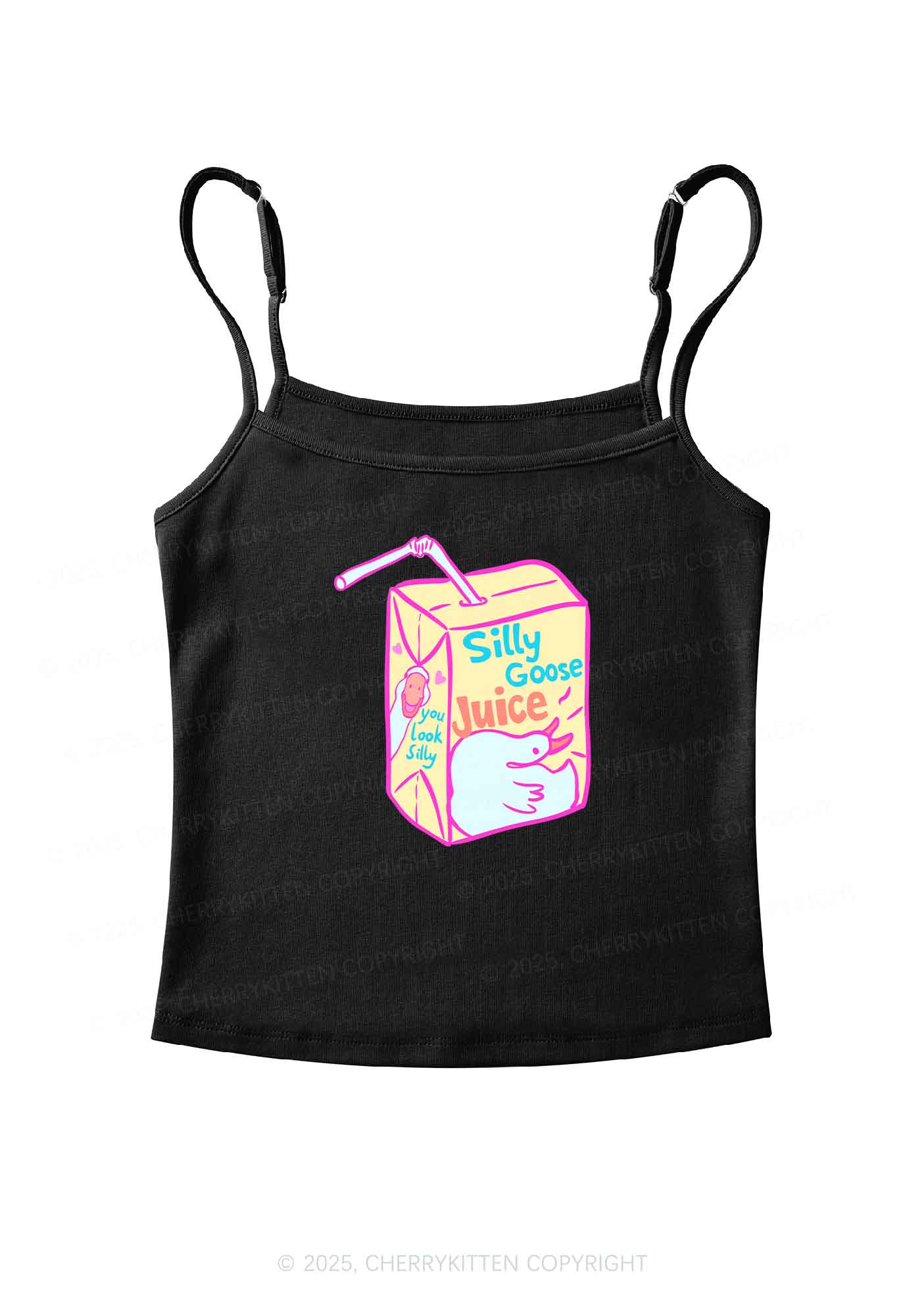Look Silly Goose Juice Y2K Spaghetti Strap Cami Cherrykitten - Image 4
