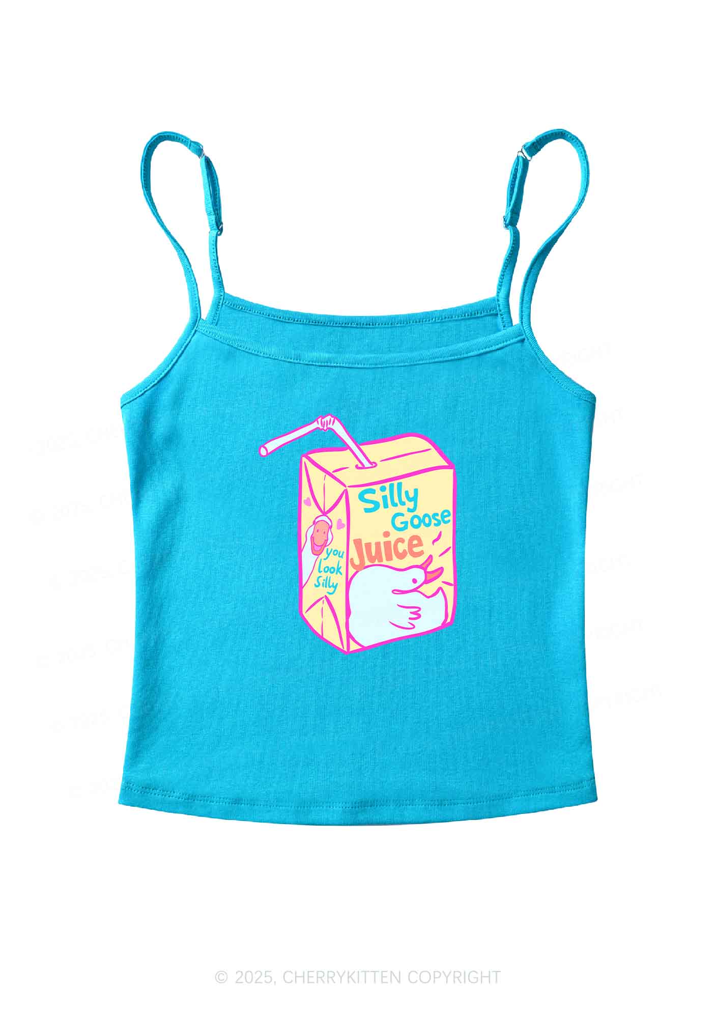 Look Silly Goose Juice Y2K Spaghetti Strap Cami Cherrykitten - Image 5