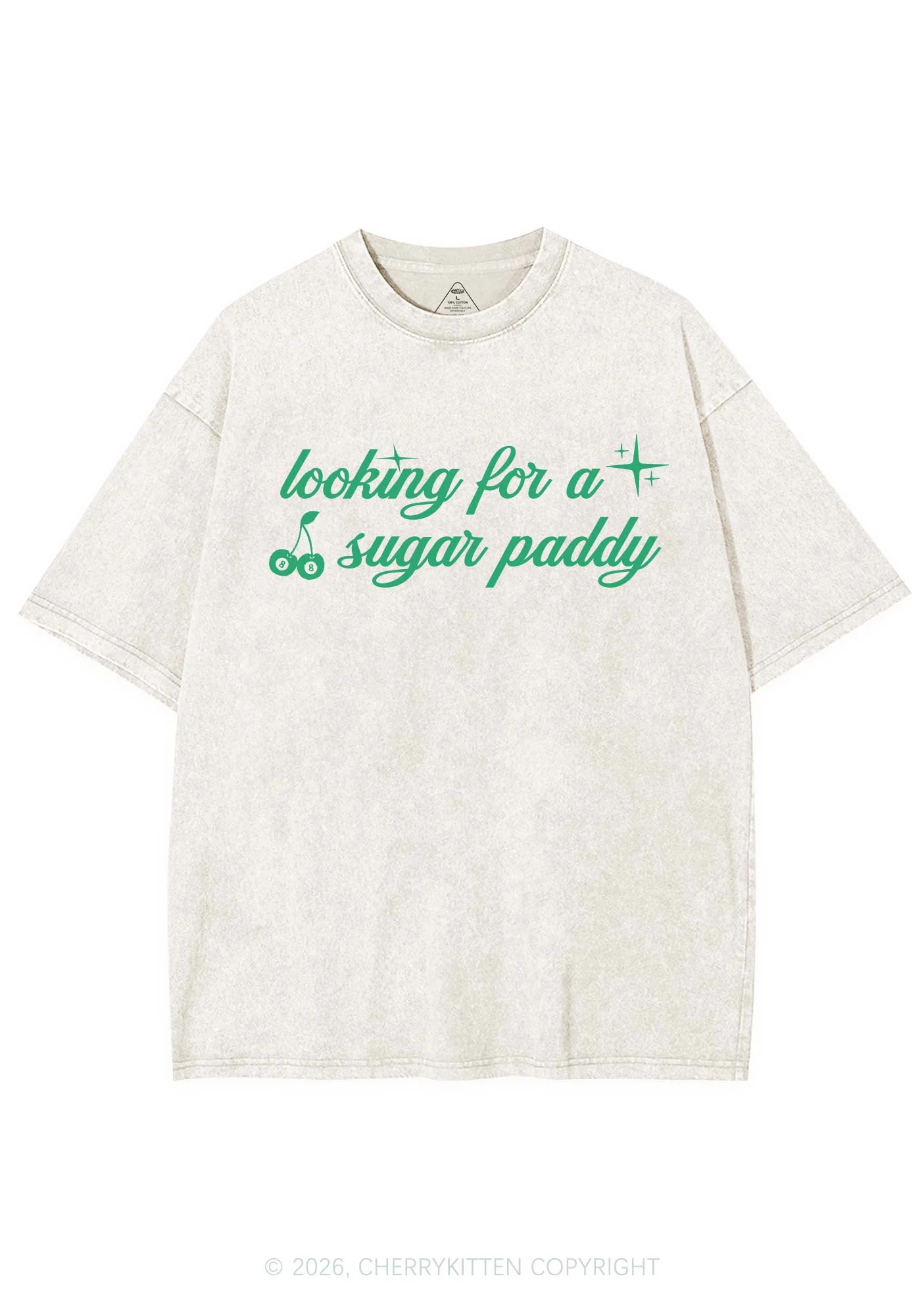 Looking For A Sugar Paddy St Patricks Y2K Shirts Washed Tee Cherrykitten - Image 4