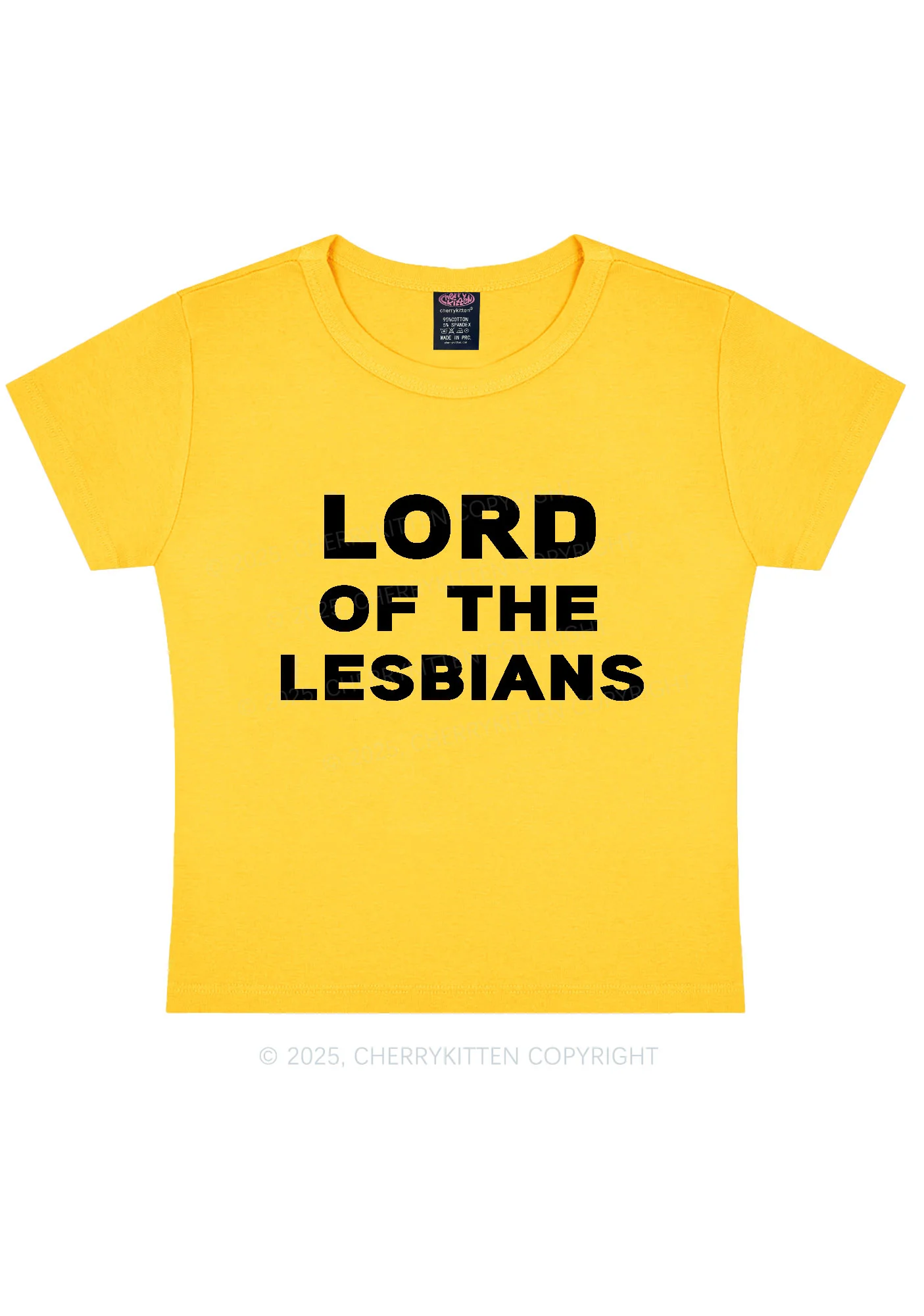 Lord Of The Lesbians Y2K Baby Tee Cherrykitten - Image 4