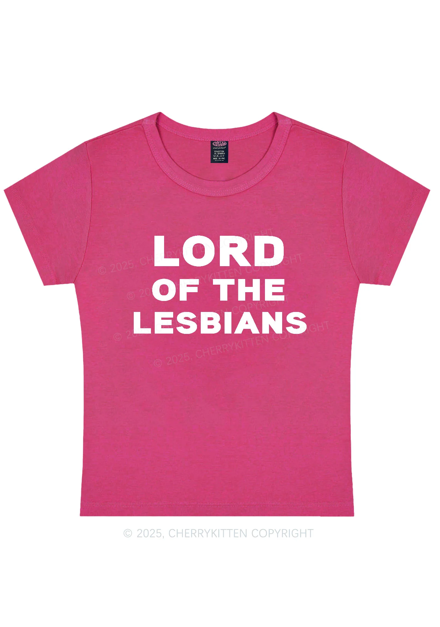 Lord Of The Lesbians Y2K Baby Tee Cherrykitten - Image 6
