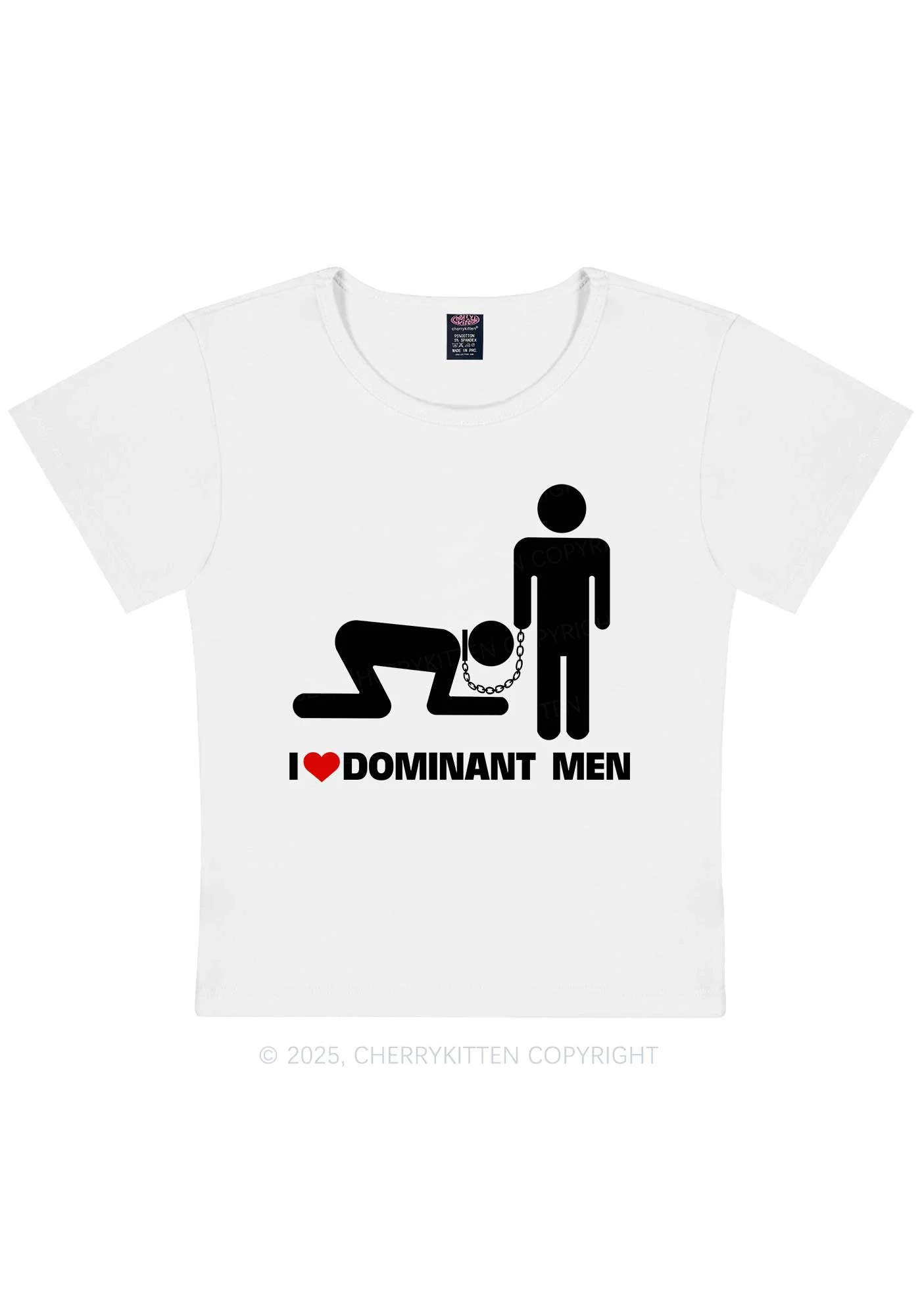 Love D Men Pride Y2K Baby Tee Cherrykitten - Image 3