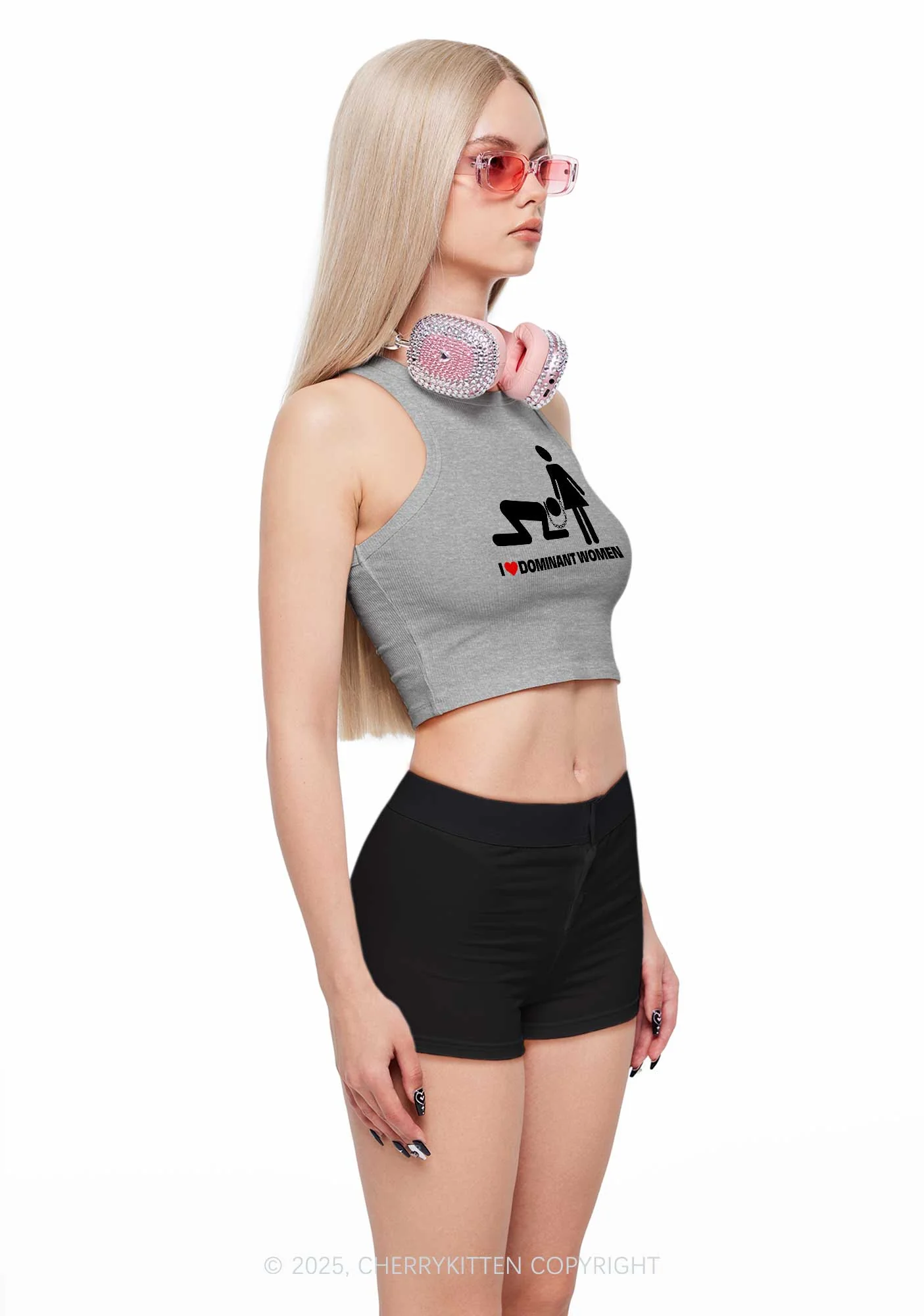 Love D Women Pride Y2K Crop Tank Top Cherrykitten - Image 2