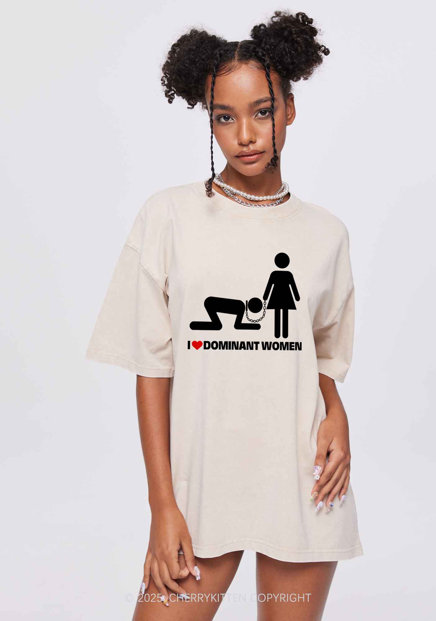 Love D Women Pride Y2K Shirts Washed Tee Cherrykitten - Image 2