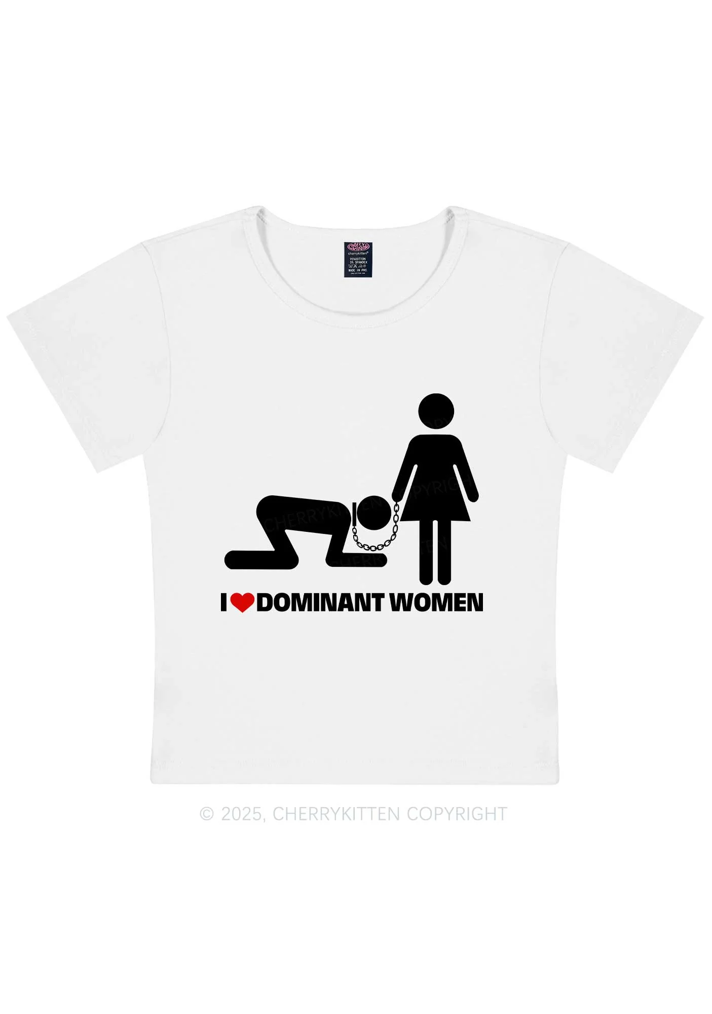 Love D Women Pride Y2K Baby Tee Cherrykitten - Image 4