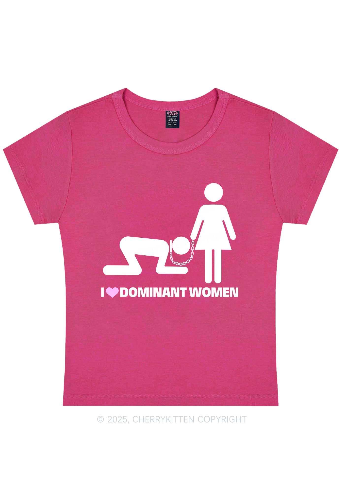 Love D Women Pride Y2K Baby Tee Cherrykitten - Image 5