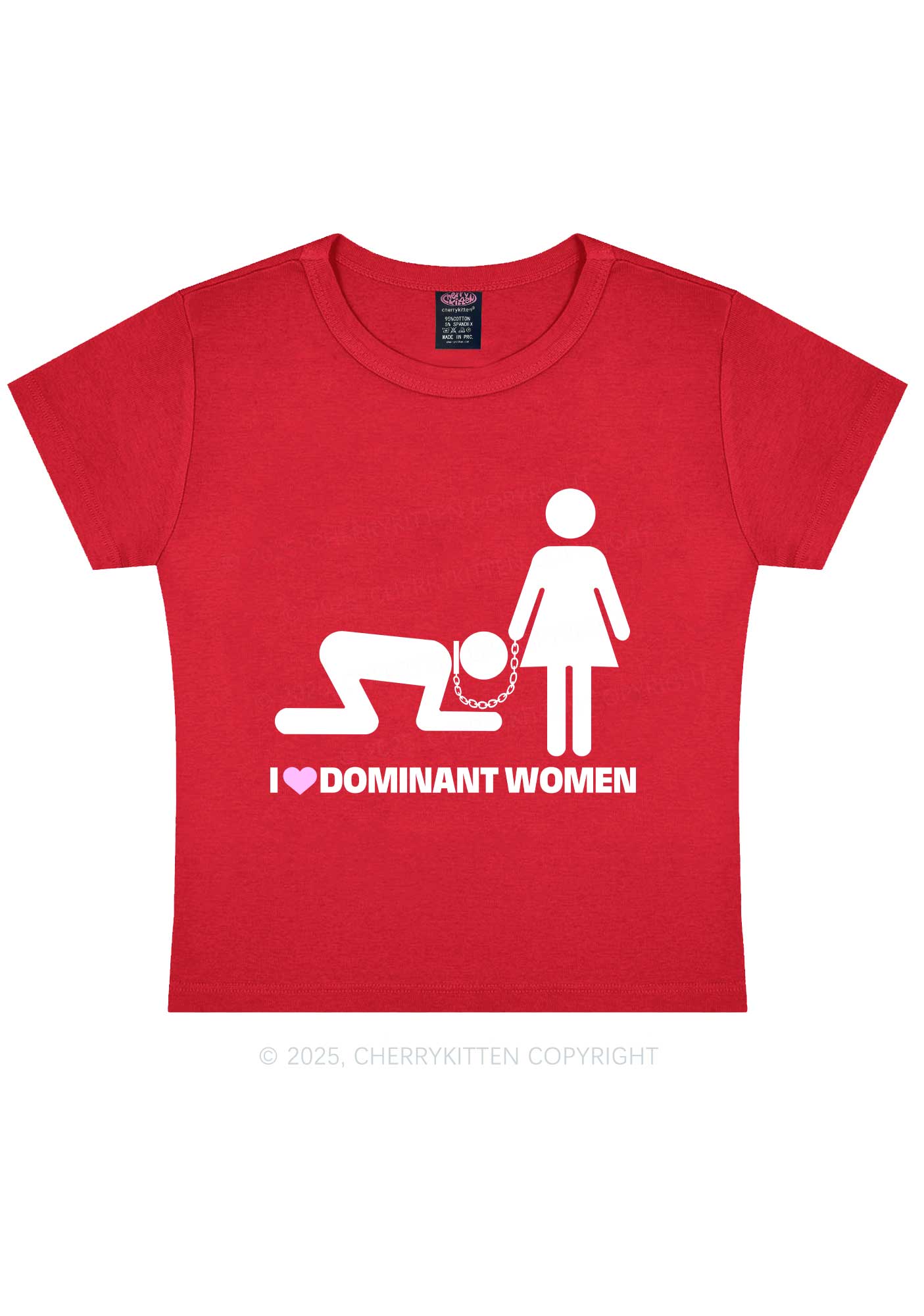 Love D Women Pride Y2K Baby Tee Cherrykitten - Image 7