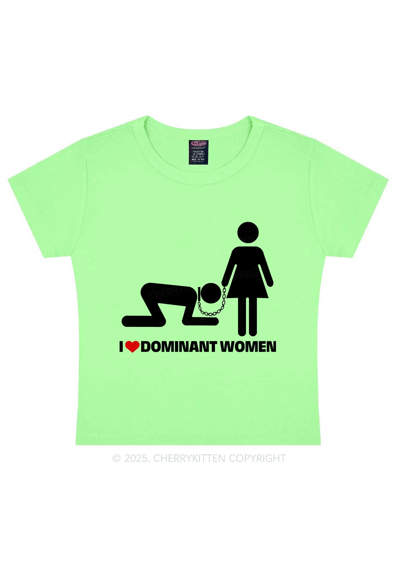 Love D Women Pride Y2K Baby Tee Cherrykitten - Image 9