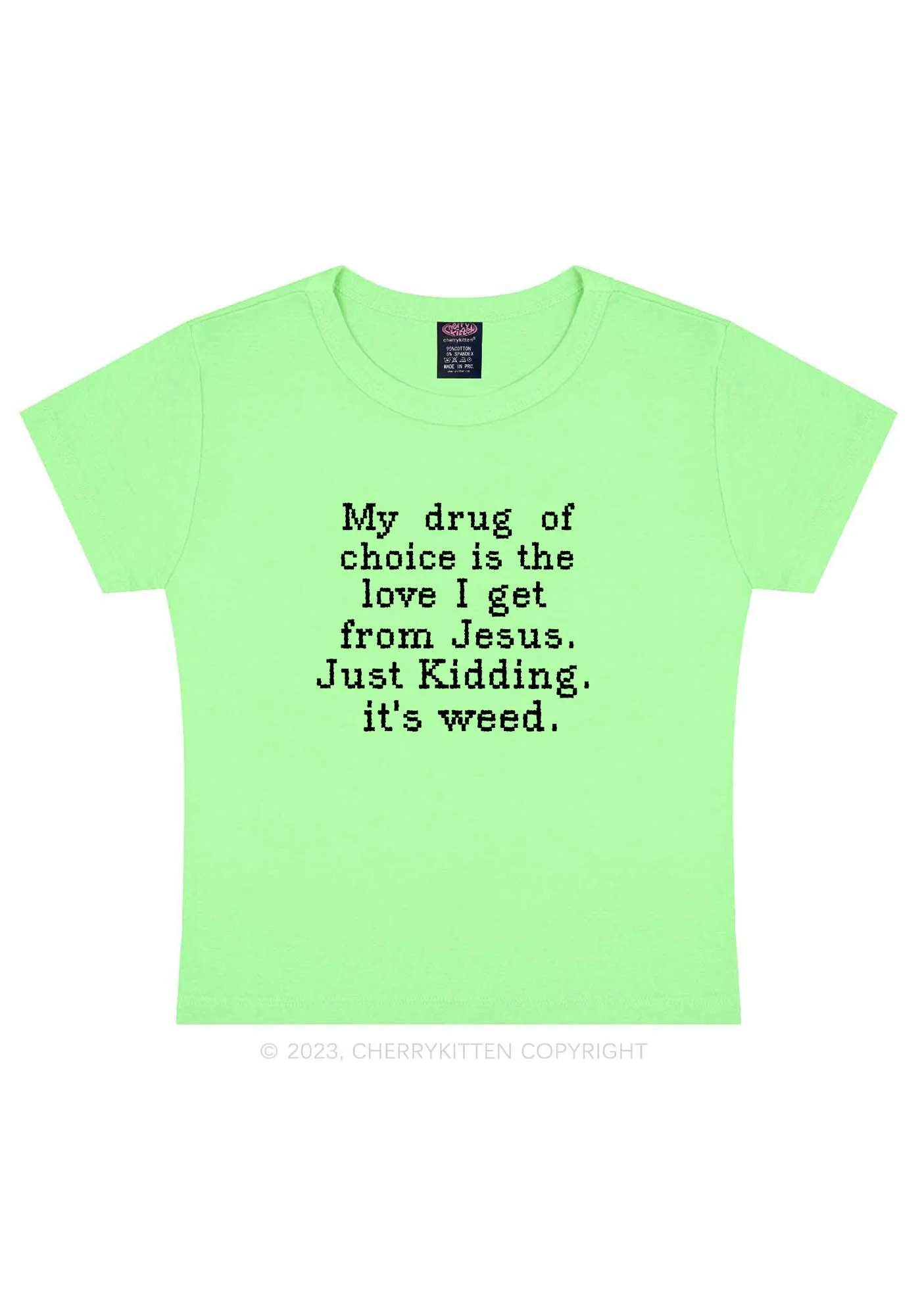 Love From Jesus Y2K Baby Tee Cherrykitten - Image 10