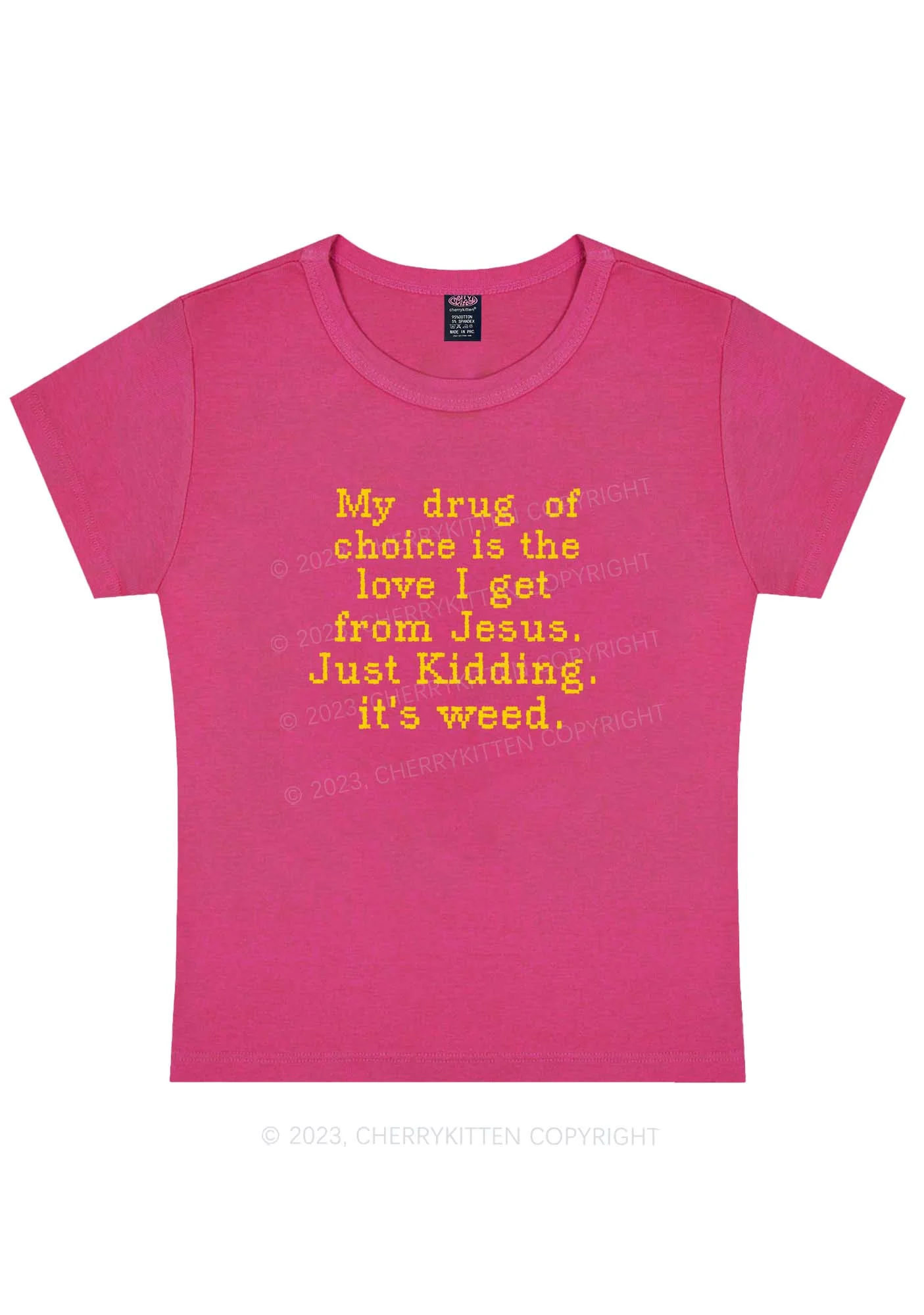 Love From Jesus Y2K Baby Tee Cherrykitten - Image 6